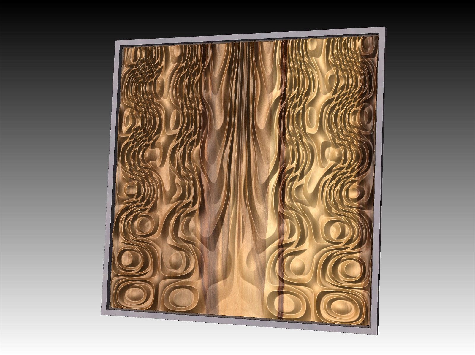 NOOR3_69 Decorative abstract 3D relief op-art sculpture model for CNC machining - Bonitum CNC Model Studio