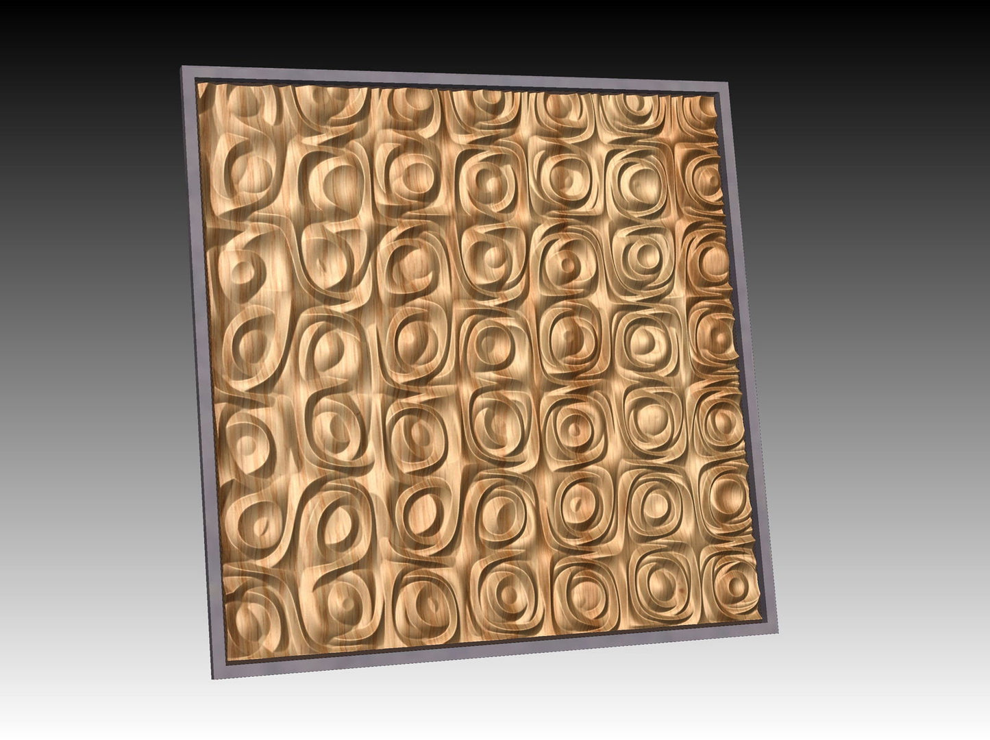 NOOR3_70 Decorative abstract 3D relief op-art sculpture model for CNC machining - Bonitum CNC Model Studio