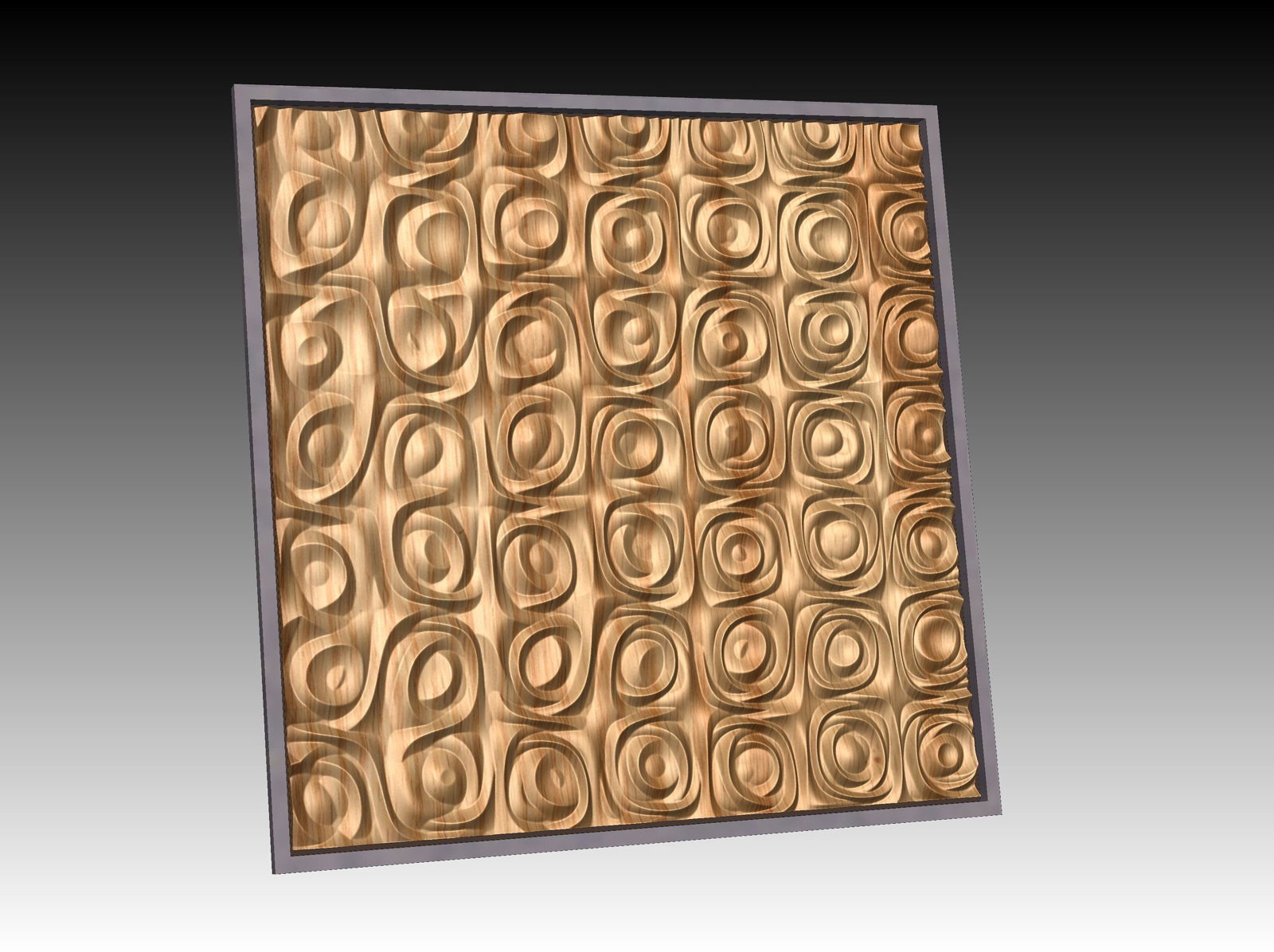 NOOR3_70 Decorative abstract 3D relief op-art sculpture model for CNC machining - Bonitum CNC Model Studio
