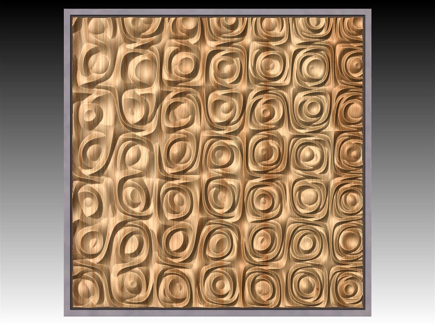 NOOR3_70 Decorative abstract 3D relief op-art sculpture model for CNC machining - Bonitum CNC Model Studio