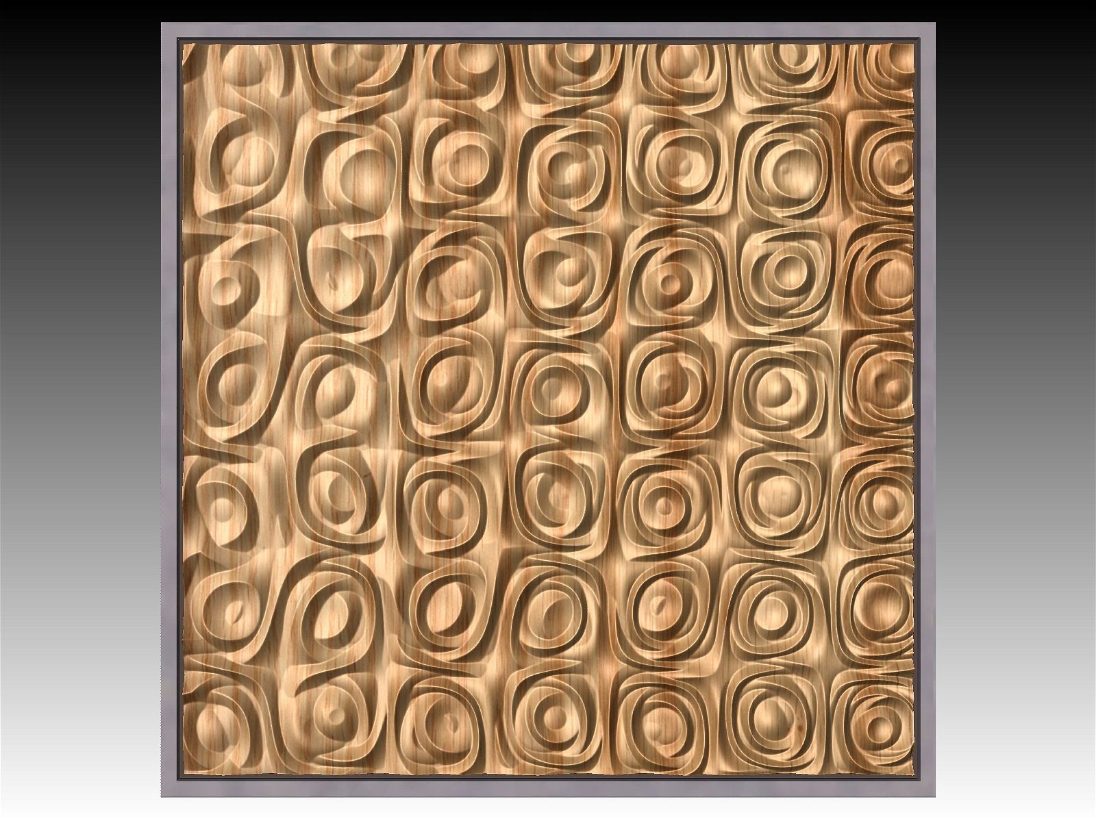 NOOR3_70 Decorative abstract 3D relief op-art sculpture model for CNC machining - Bonitum CNC Model Studio