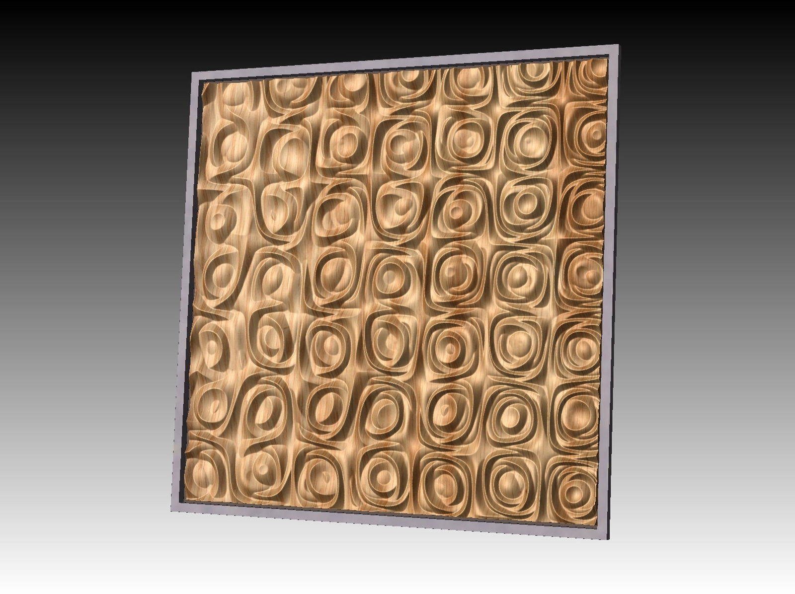 NOOR3_70 Decorative abstract 3D relief op-art sculpture model for CNC machining - Bonitum CNC Model Studio