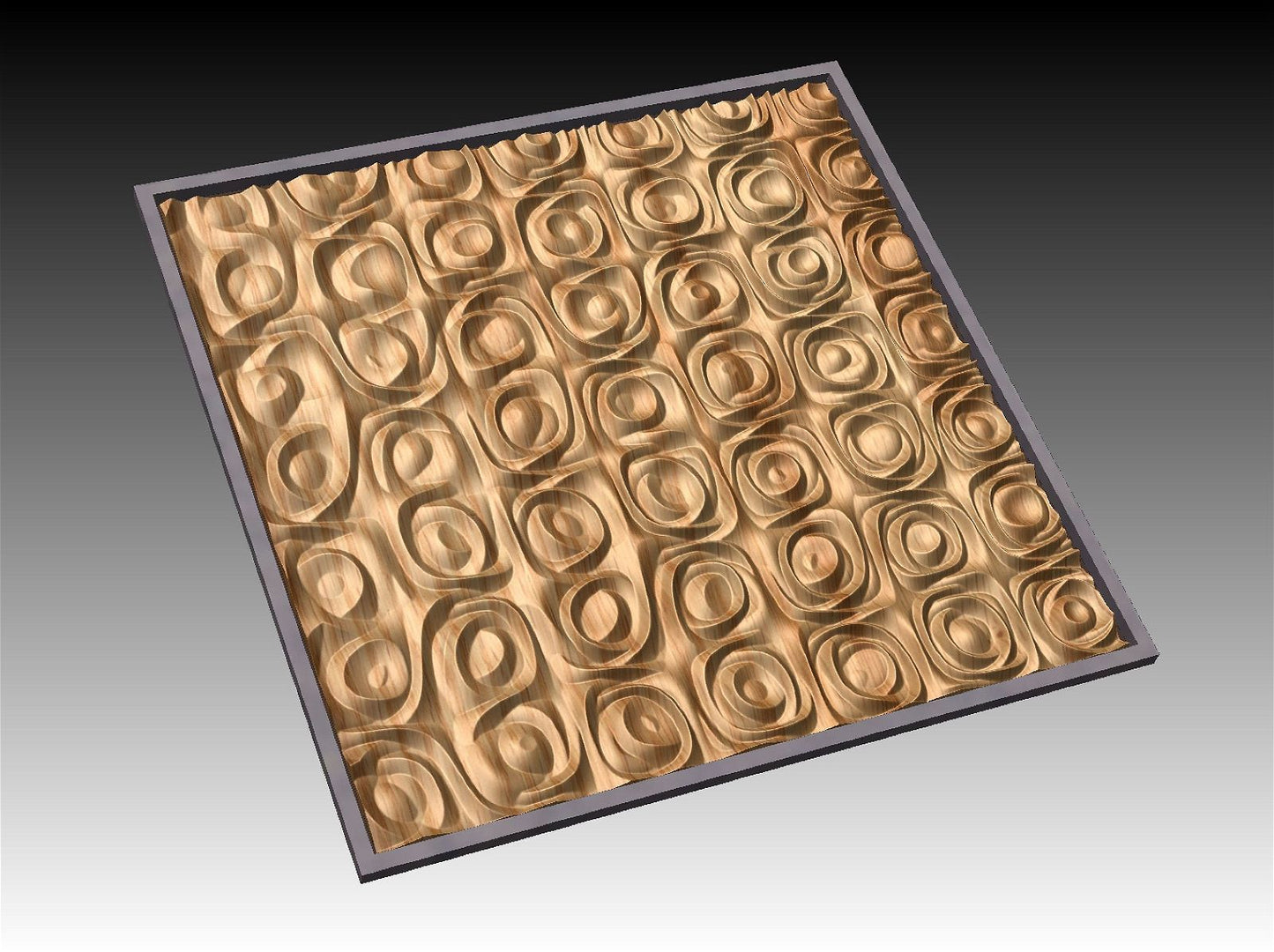 NOOR3_70 Decorative abstract 3D relief op-art sculpture model for CNC machining - Bonitum CNC Model Studio