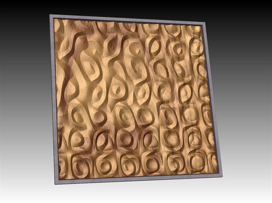 NOOR3_71 Decorative abstract 3D relief op-art sculpture model for CNC machining - Bonitum CNC Model Studio