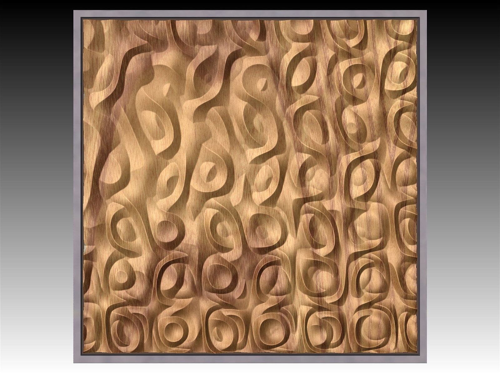 NOOR3_71 Decorative abstract 3D relief op-art sculpture model for CNC machining - Bonitum CNC Model Studio