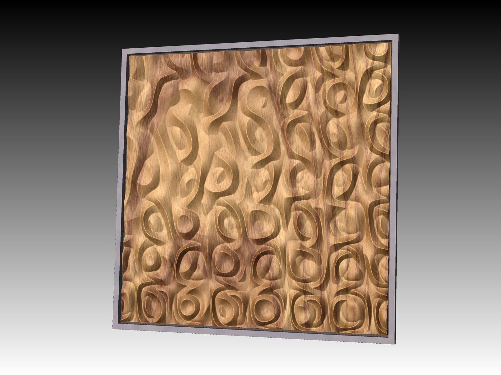 NOOR3_71 Decorative abstract 3D relief op-art sculpture model for CNC machining - Bonitum CNC Model Studio