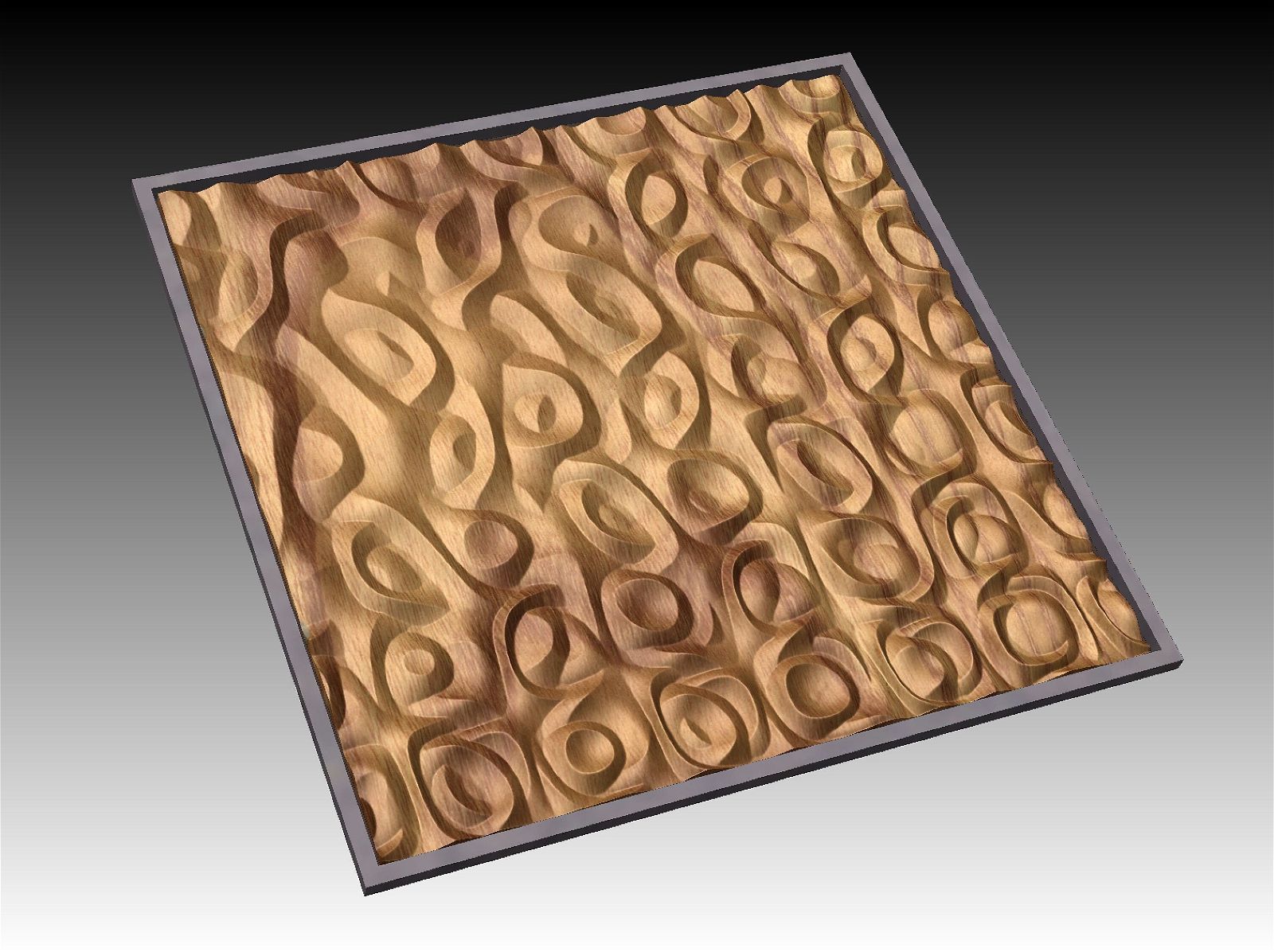 NOOR3_71 Decorative abstract 3D relief op-art sculpture model for CNC machining - Bonitum CNC Model Studio