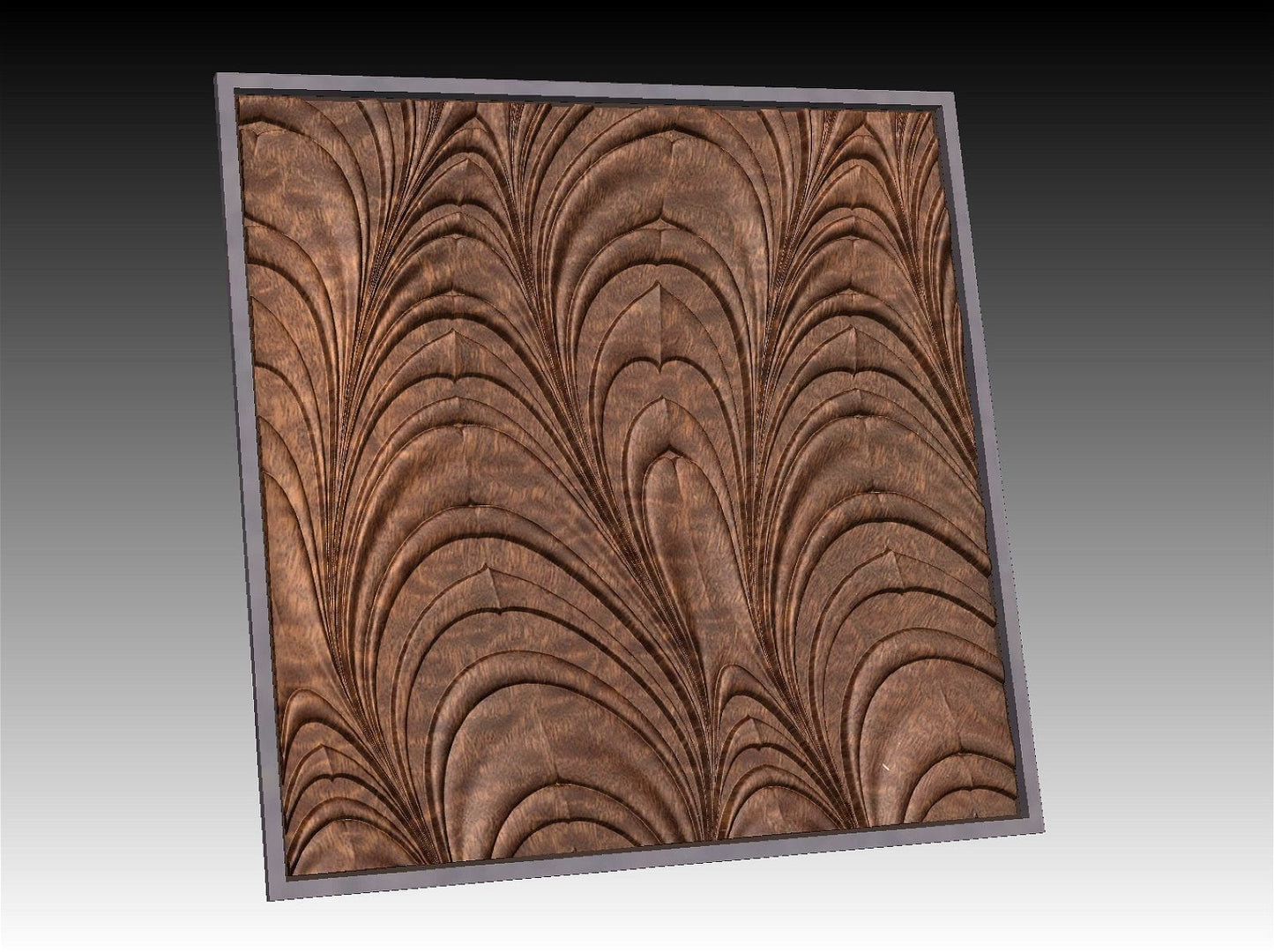NOOR3_76 Decorative abstract 3D relief op-art sculpture model for CNC machining - Bonitum CNC Model Studio
