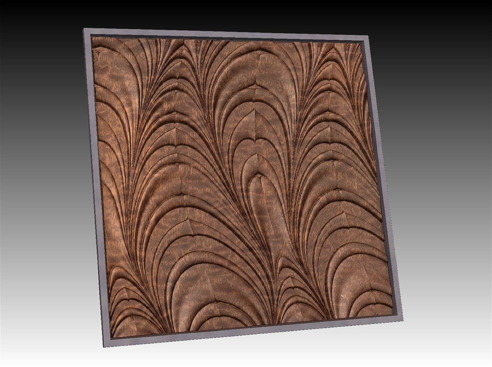 NOOR3_76 Decorative abstract 3D relief op-art sculpture model for CNC machining - Bonitum CNC Model Studio
