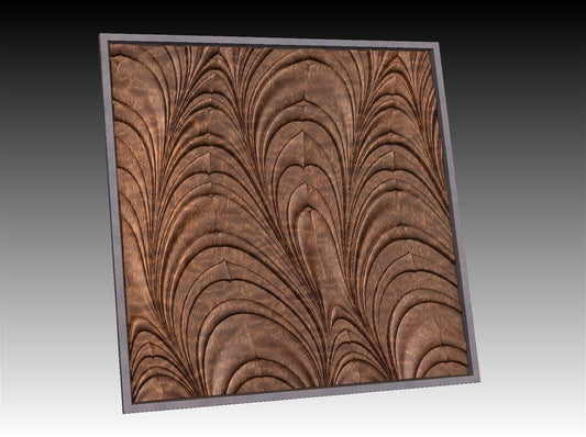 NOOR3_76 Decorative abstract 3D relief op-art sculpture model for CNC machining - Bonitum CNC Model Studio