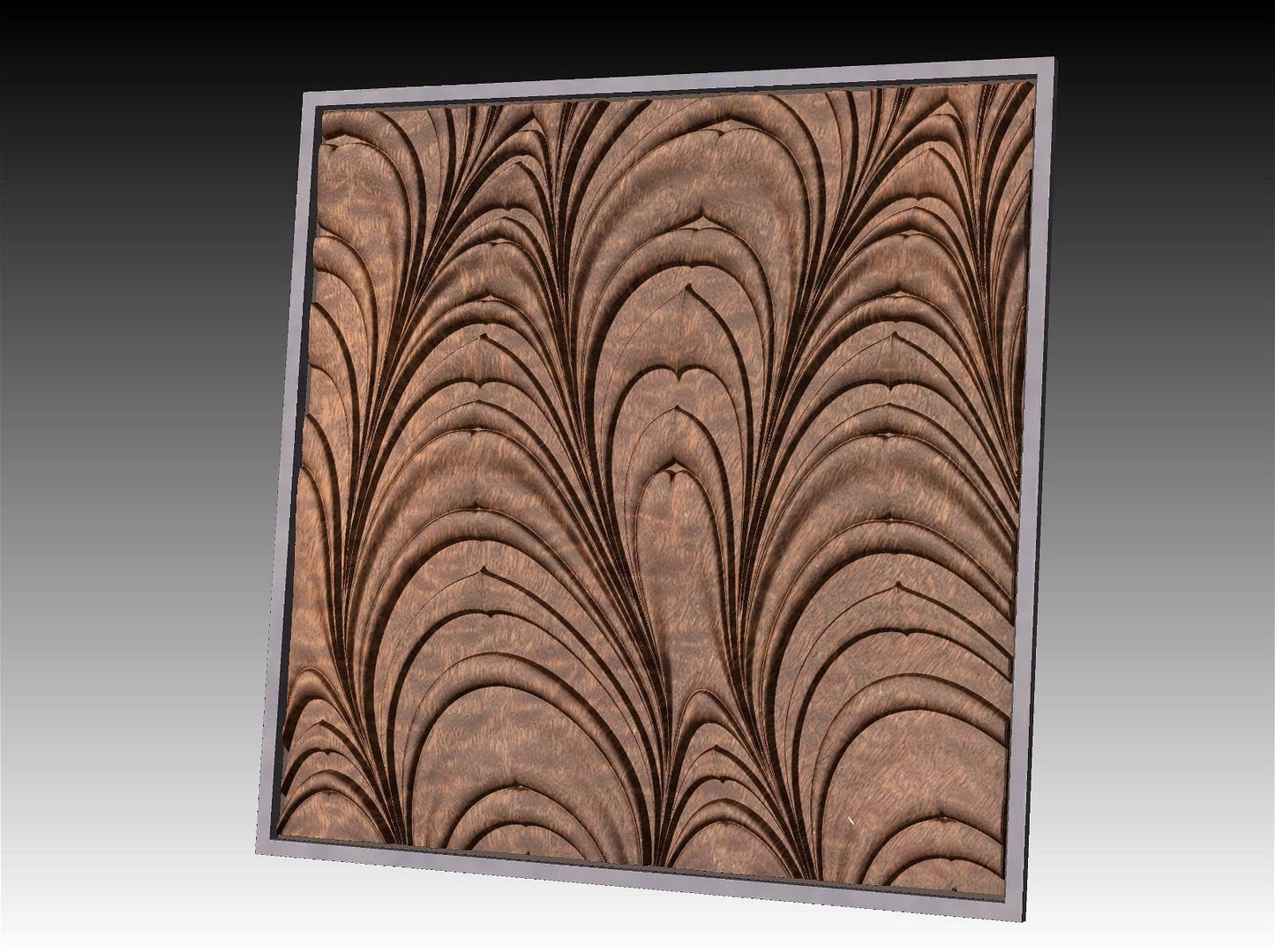 NOOR3_76 Decorative abstract 3D relief op-art sculpture model for CNC machining - Bonitum CNC Model Studio