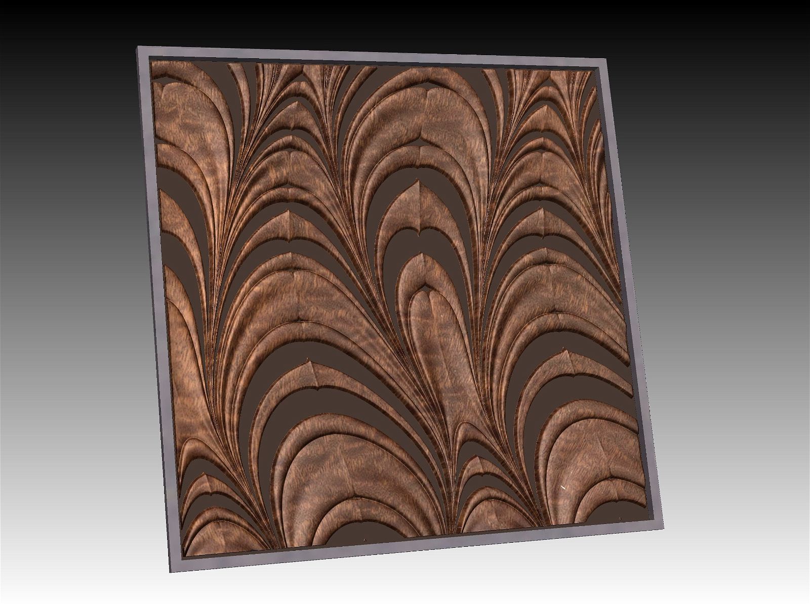 NOOR3_76 Decorative abstract 3D relief op-art sculpture model for CNC machining - Bonitum CNC Model Studio