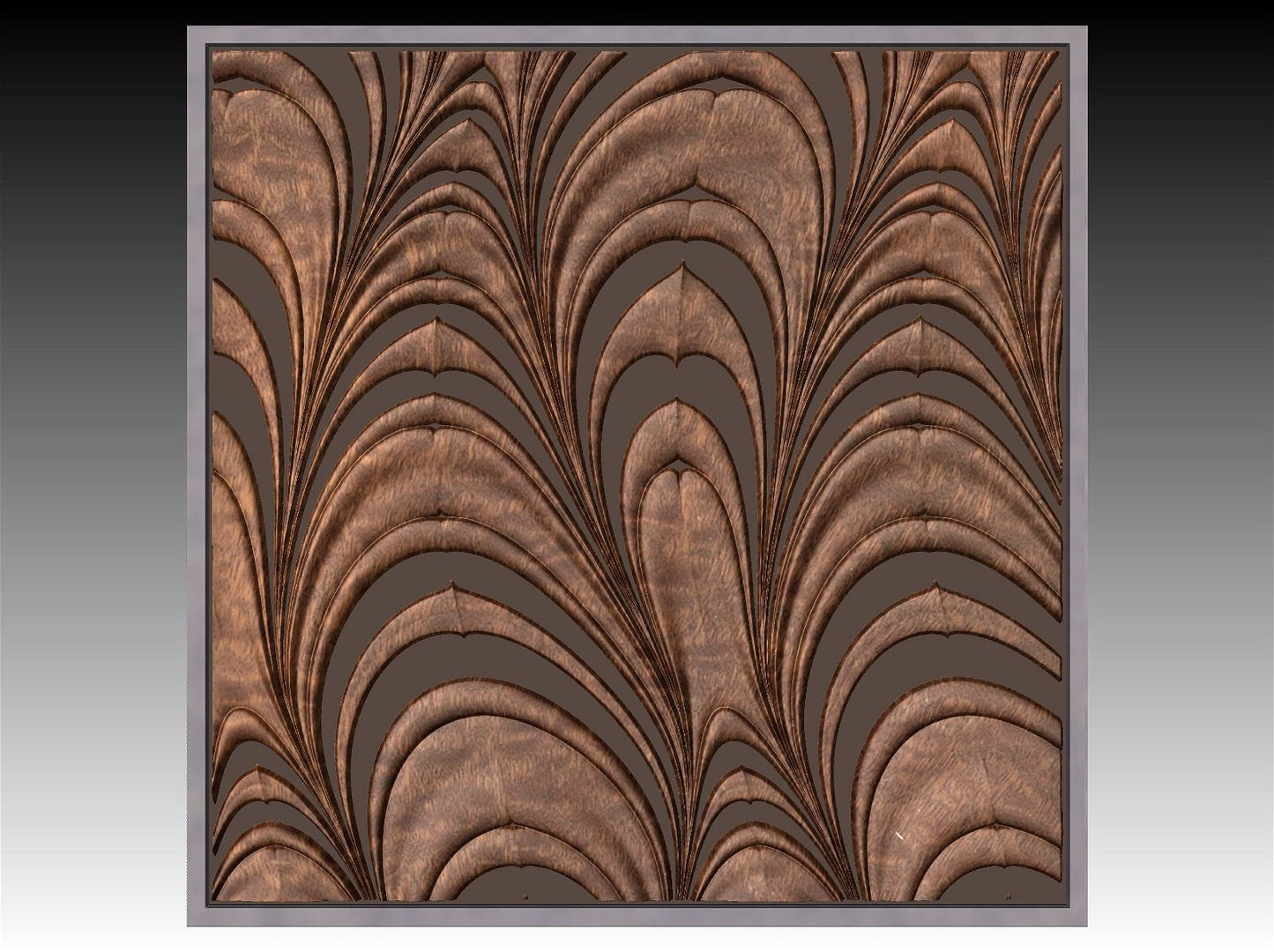 NOOR3_76 Decorative abstract 3D relief op-art sculpture model for CNC machining - Bonitum CNC Model Studio