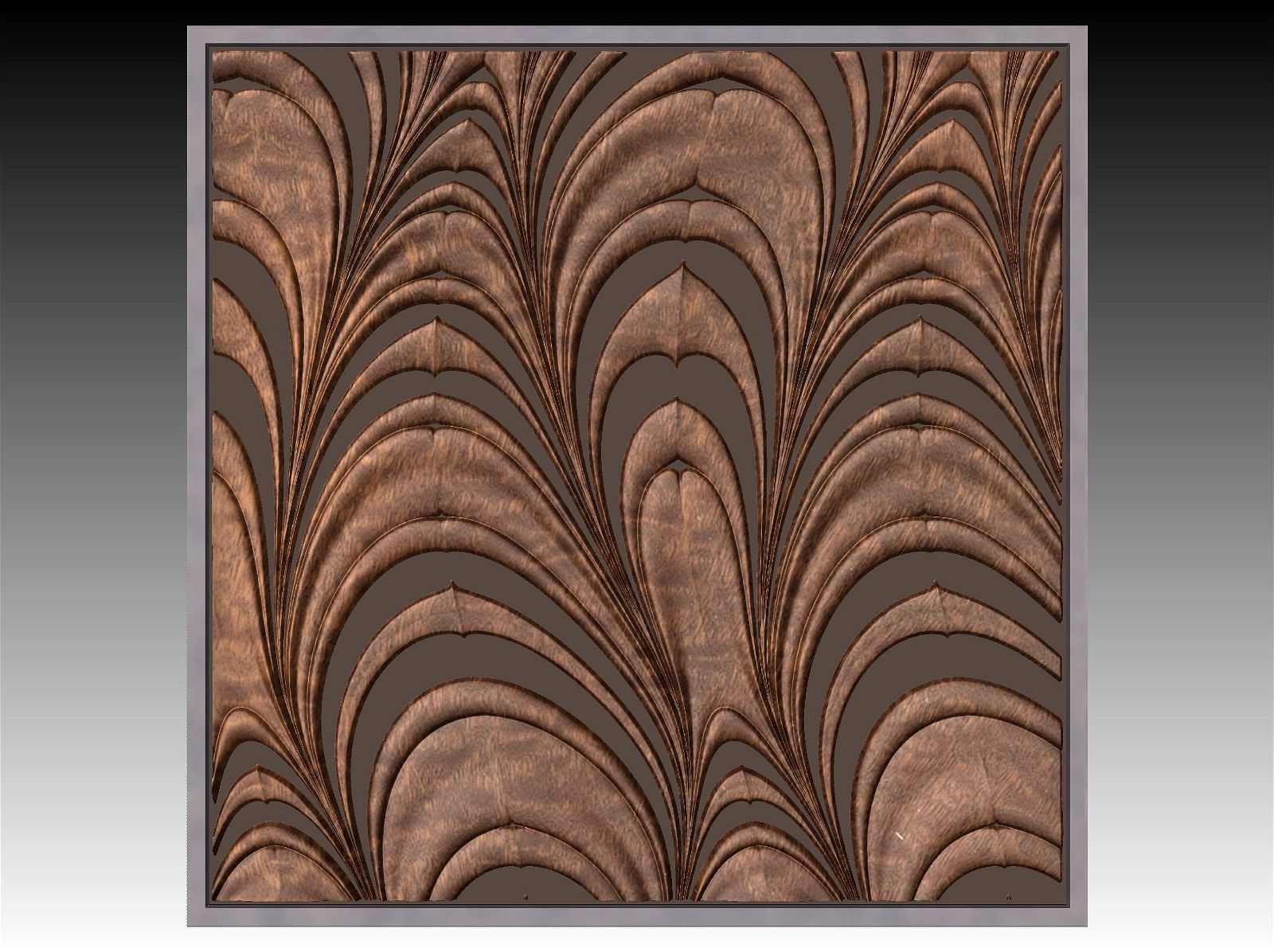 NOOR3_76 Decorative abstract 3D relief op-art sculpture model for CNC machining - Bonitum CNC Model Studio