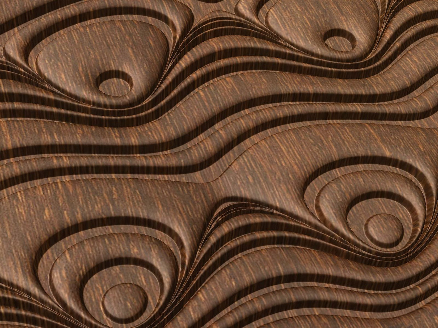 NOOR3_78 Decorative abstract 3D relief op-art sculpture model for CNC machining - Bonitum CNC Model Studio