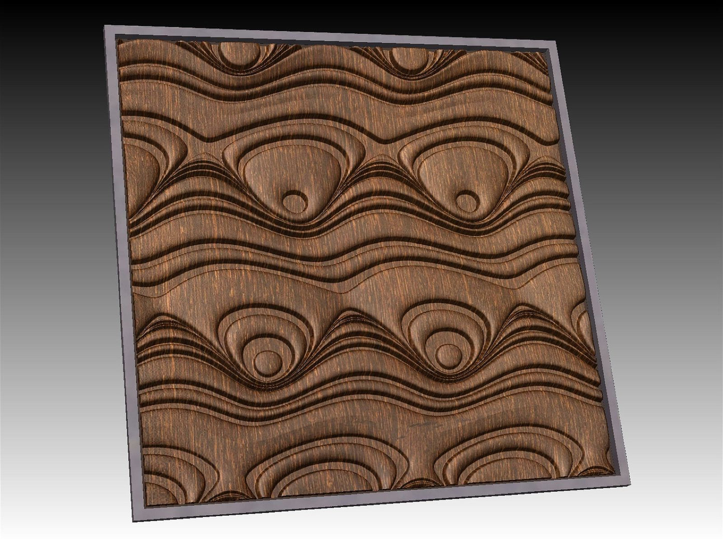 NOOR3_78 Decorative abstract 3D relief op-art sculpture model for CNC machining - Bonitum CNC Model Studio