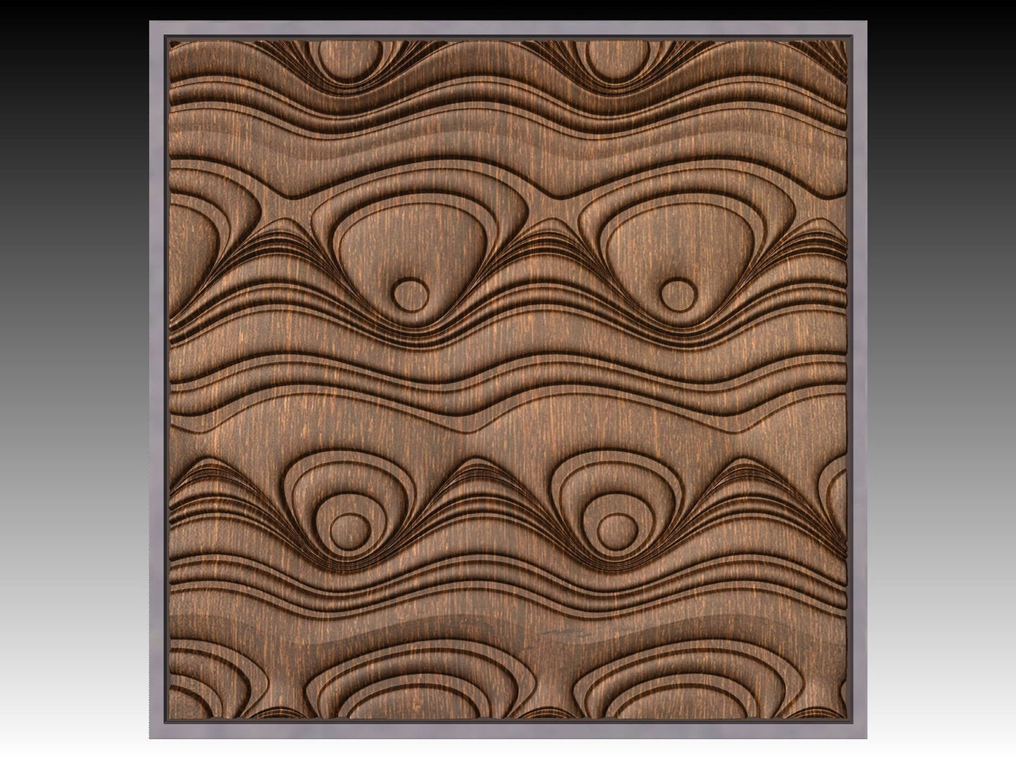 NOOR3_78 Decorative abstract 3D relief op-art sculpture model for CNC machining - Bonitum CNC Model Studio