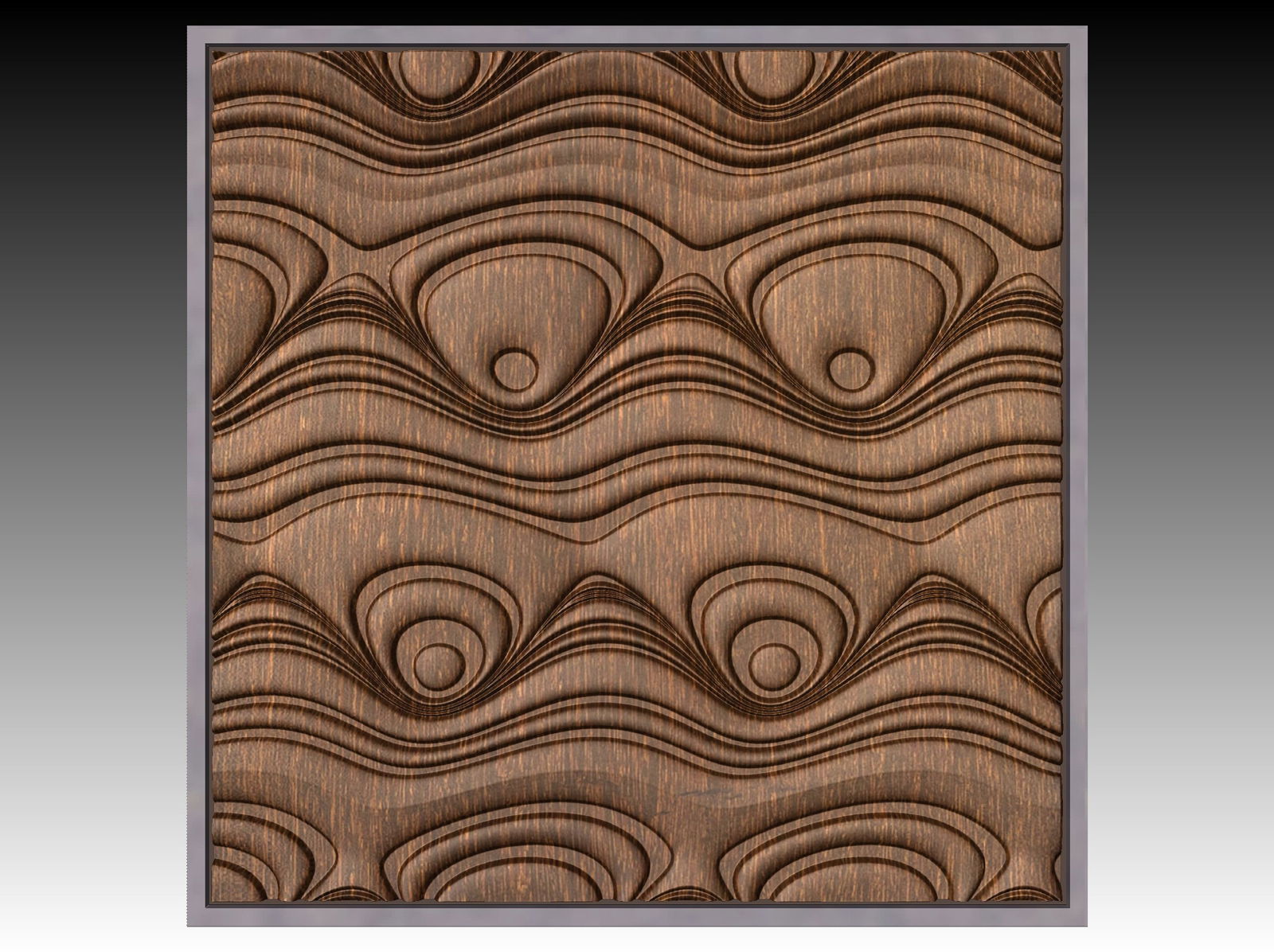 NOOR3_78 Decorative abstract 3D relief op-art sculpture model for CNC machining - Bonitum CNC Model Studio