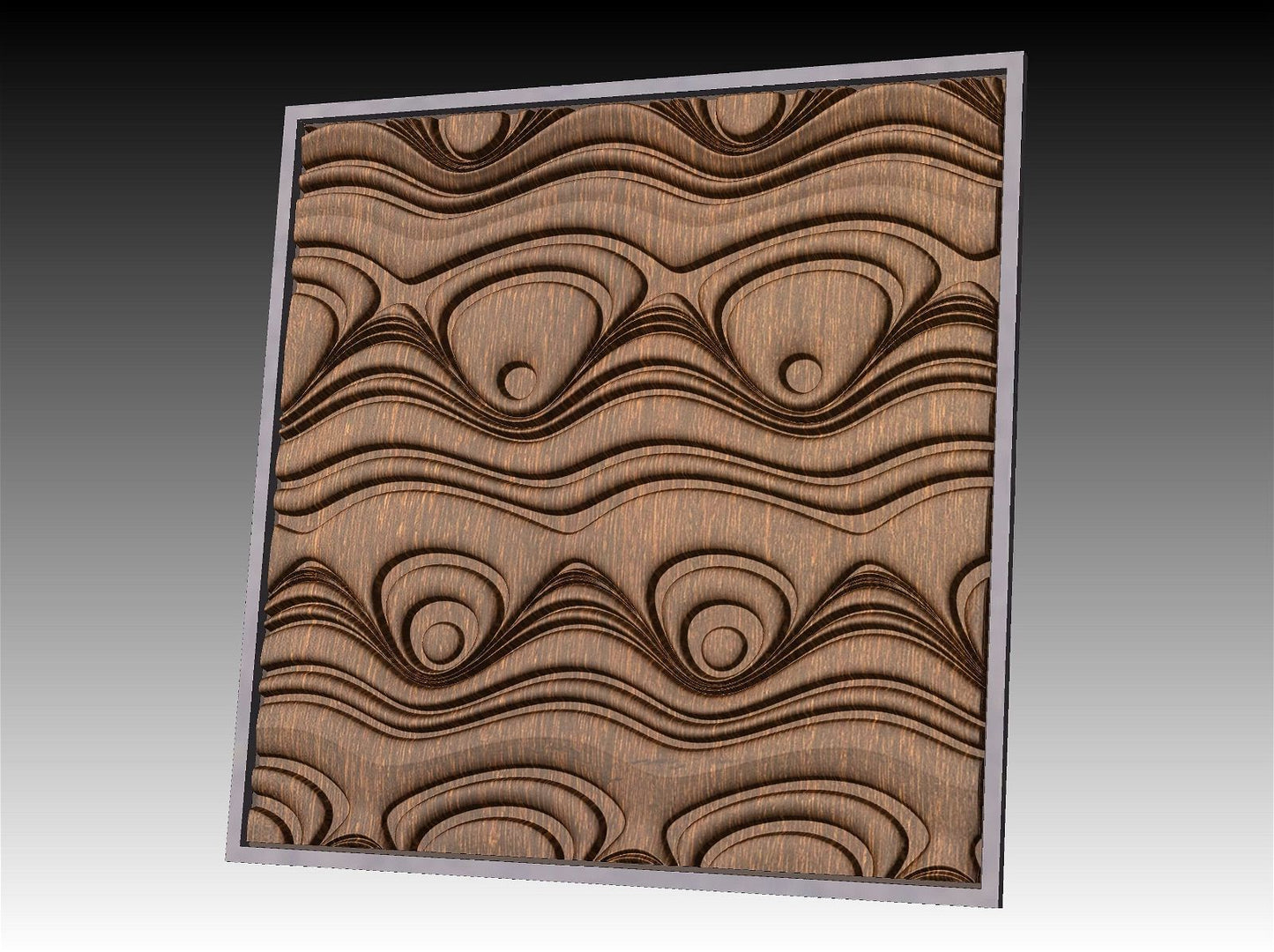 NOOR3_78 Decorative abstract 3D relief op-art sculpture model for CNC machining - Bonitum CNC Model Studio