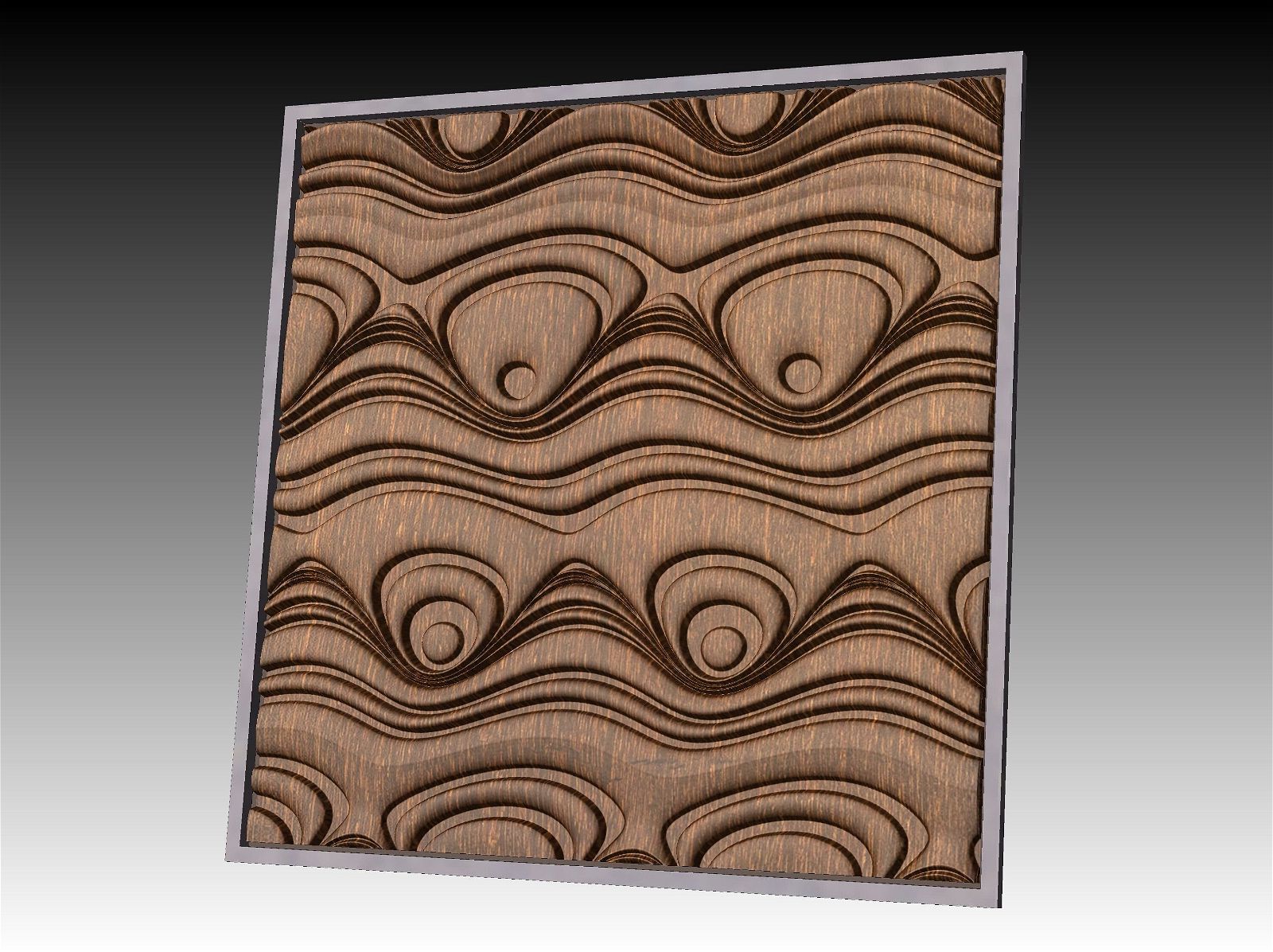 NOOR3_78 Decorative abstract 3D relief op-art sculpture model for CNC machining - Bonitum CNC Model Studio