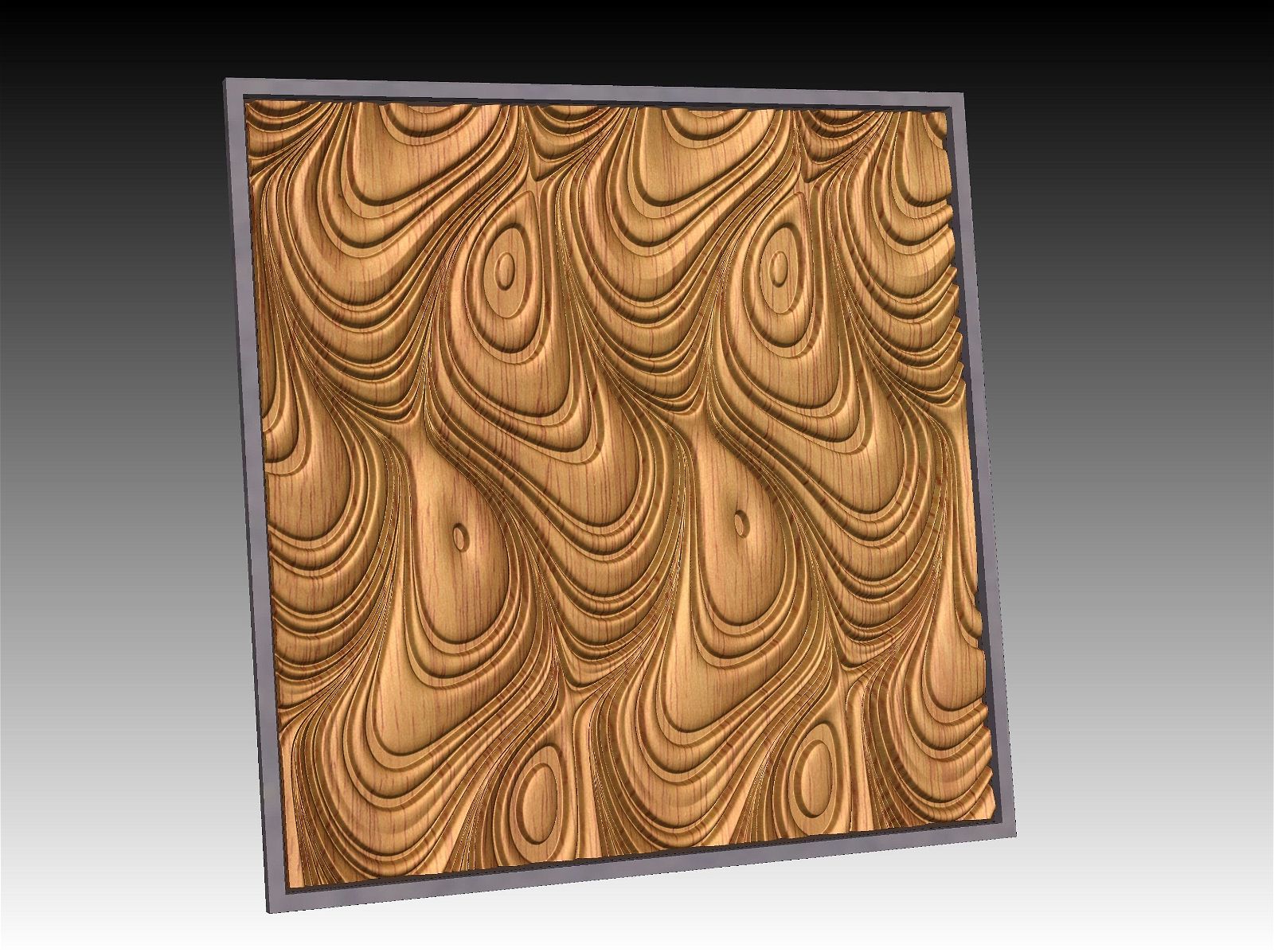 NOOR3_80 Decorative abstract 3D relief op-art sculpture model for CNC machining - Bonitum CNC Model Studio