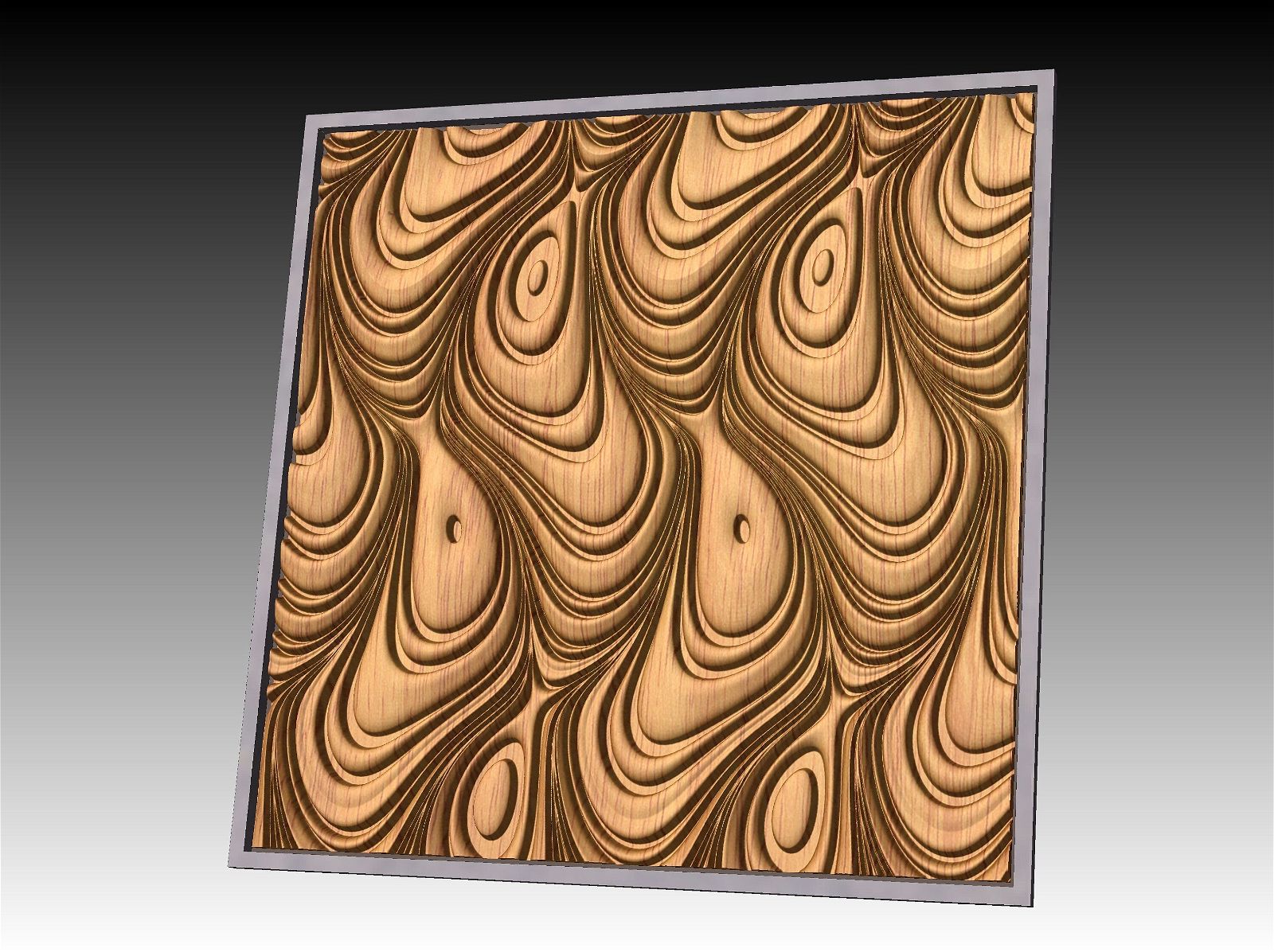 NOOR3_80 Decorative abstract 3D relief op-art sculpture model for CNC machining - Bonitum CNC Model Studio