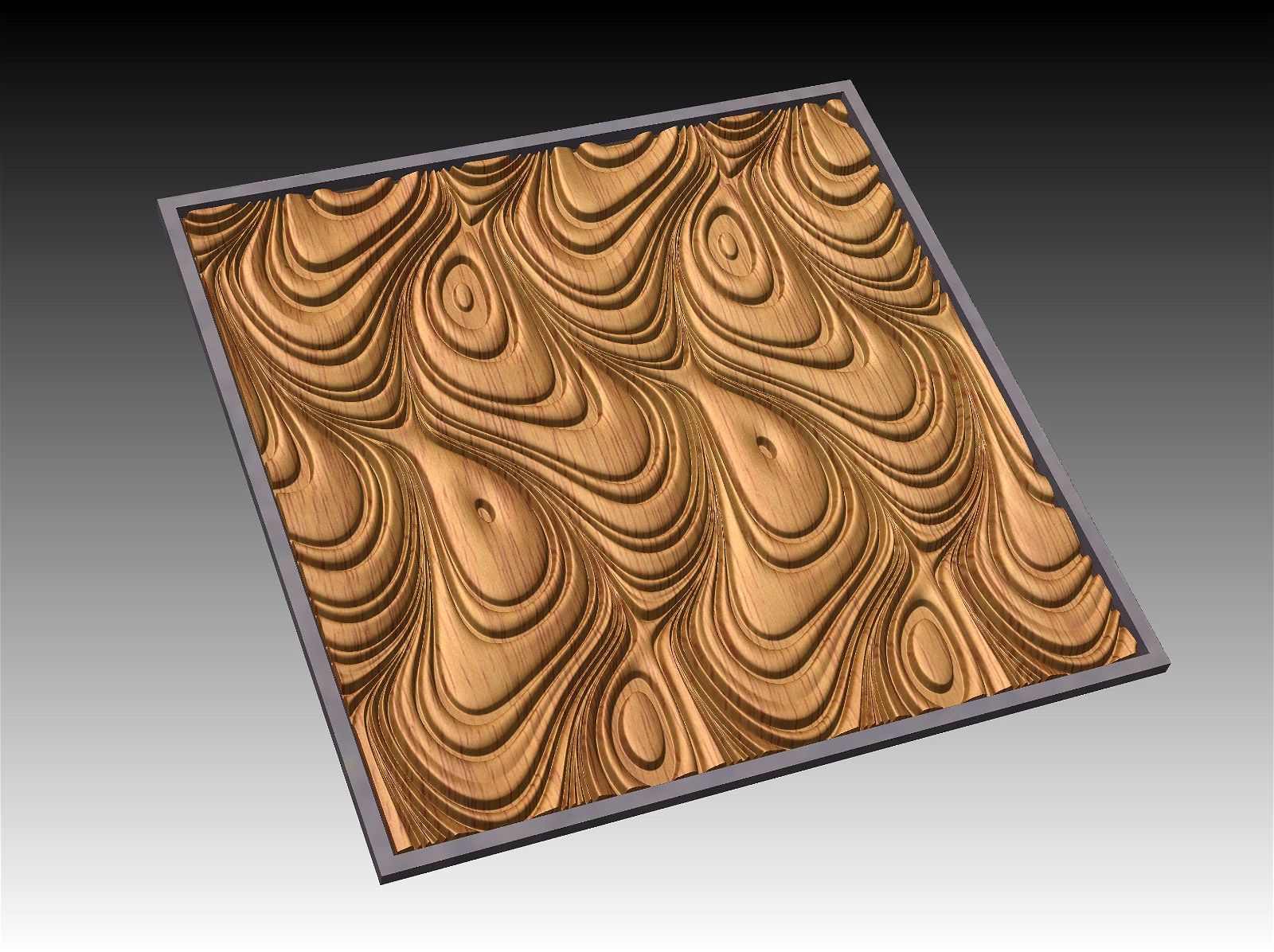 NOOR3_80 Decorative abstract 3D relief op-art sculpture model for CNC machining - Bonitum CNC Model Studio