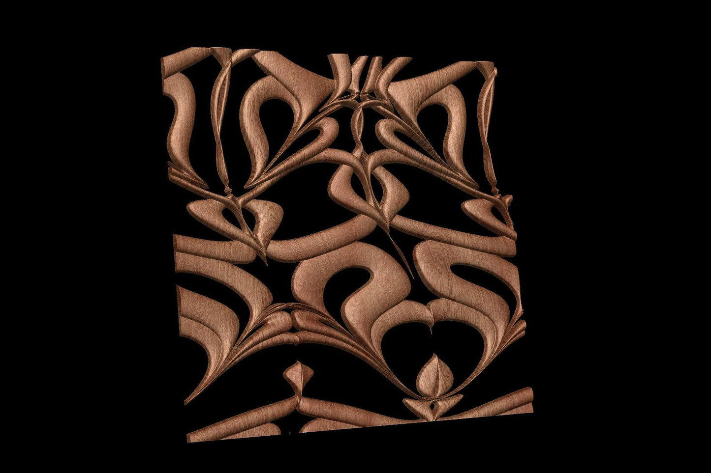 NOOR3_84 Decorative abstract 3D relief op-art sculpture model for CNC machining - Bonitum CNC Model Studio