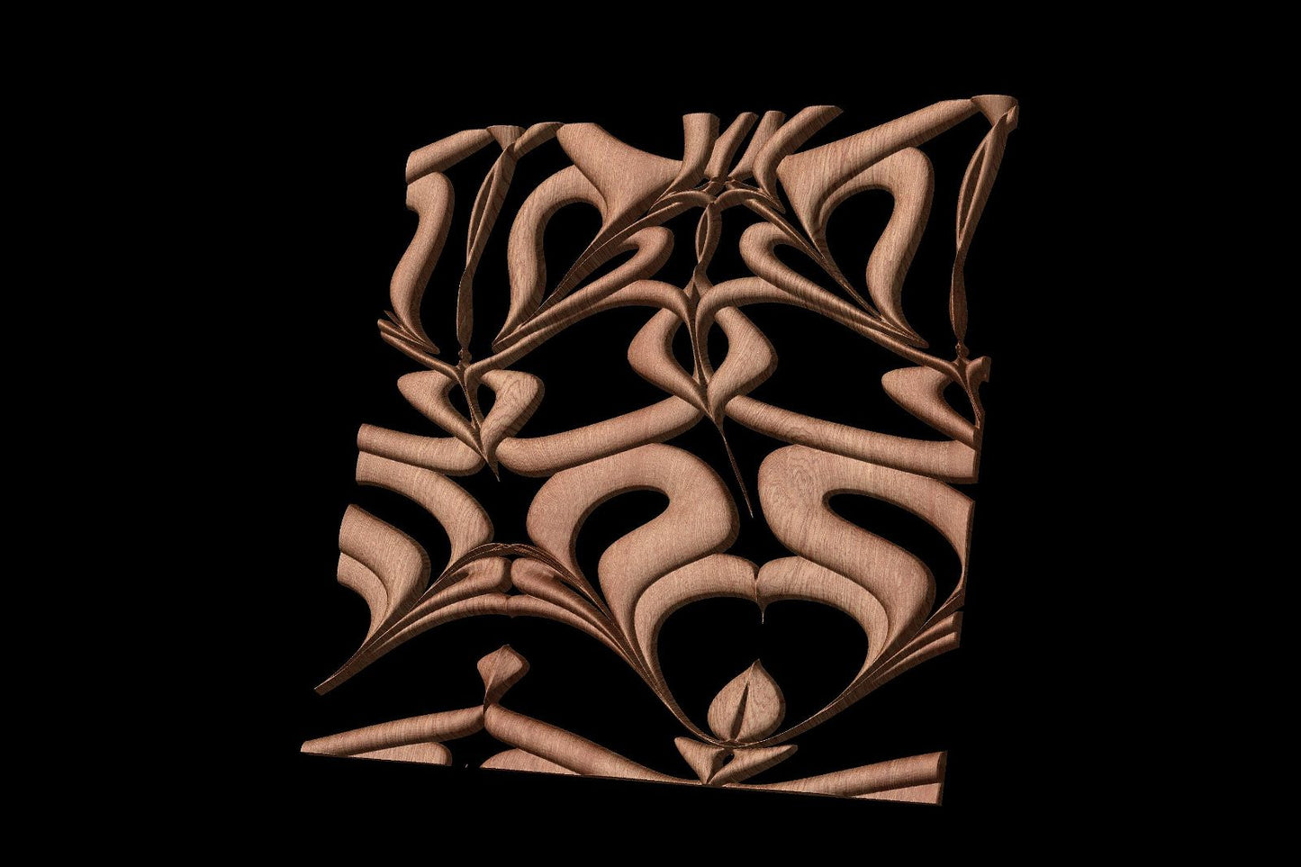 NOOR3_84 Decorative abstract 3D relief op-art sculpture model for CNC machining - Bonitum CNC Model Studio