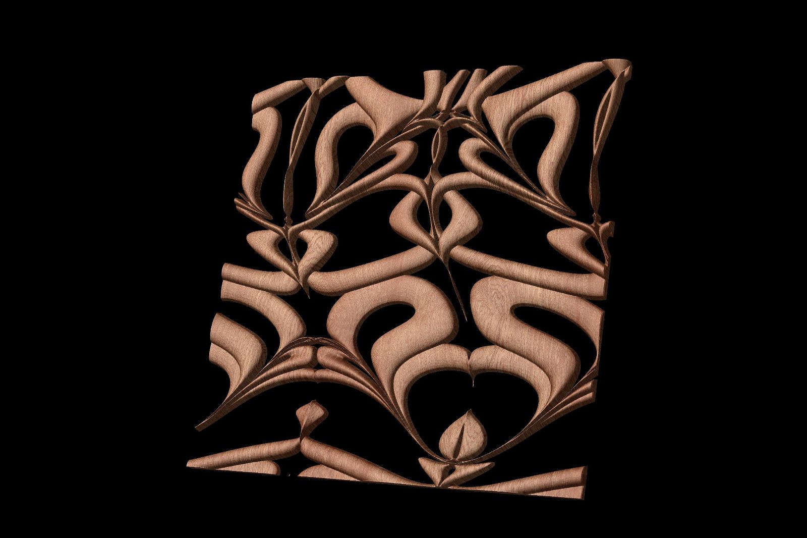 NOOR3_84 Decorative abstract 3D relief op-art sculpture model for CNC machining - Bonitum CNC Model Studio