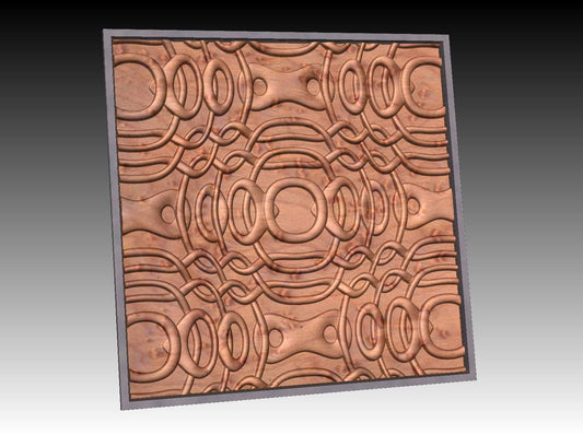 NOOR3_93 Decorative abstract 3D relief op-art sculpture model for CNC machining - Bonitum CNC Model Studio