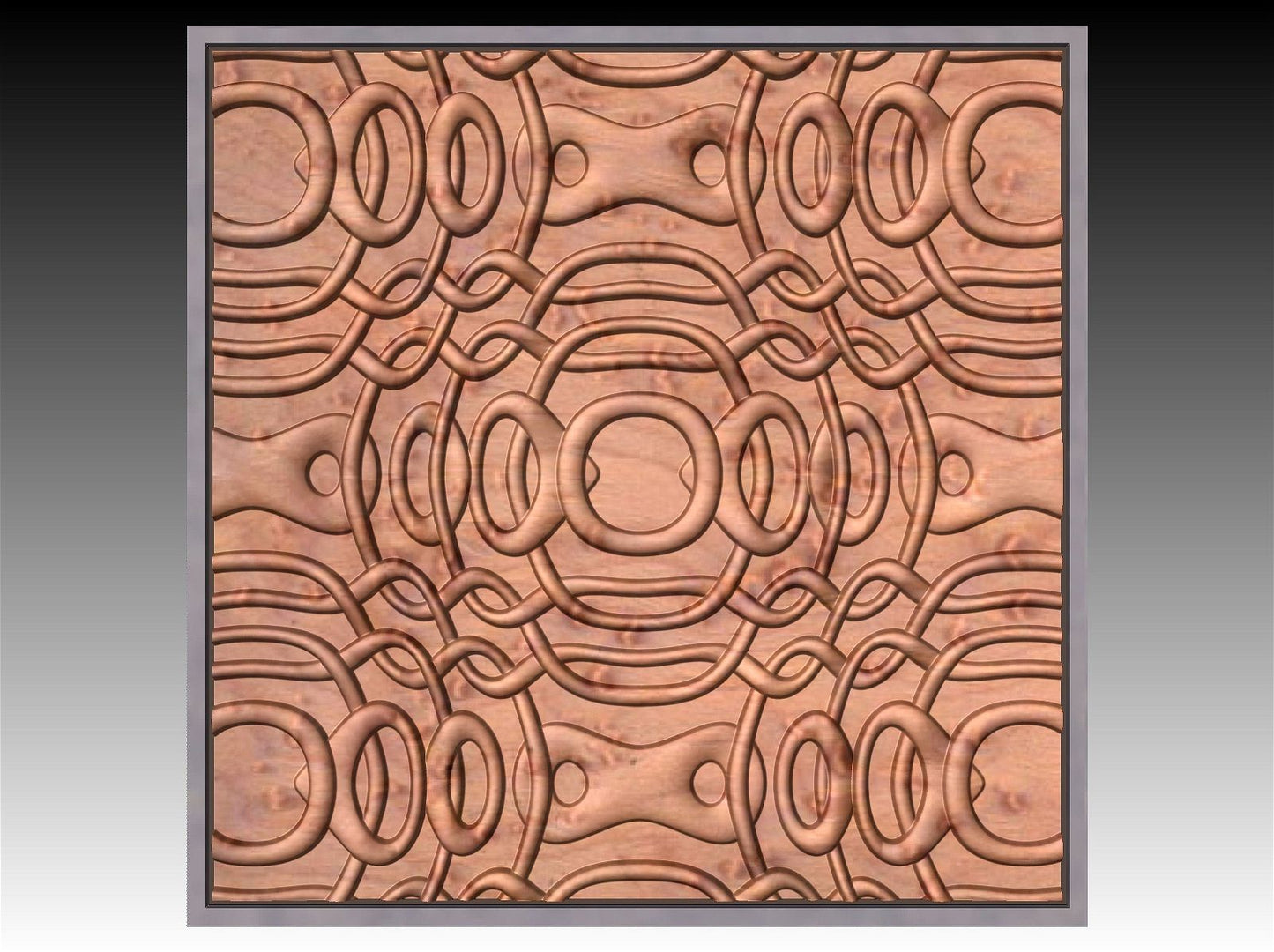 NOOR3_93 Decorative abstract 3D relief op-art sculpture model for CNC machining - Bonitum CNC Model Studio
