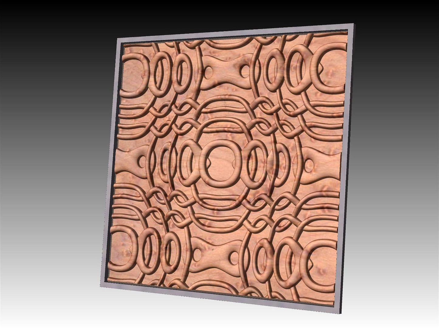 NOOR3_93 Decorative abstract 3D relief op-art sculpture model for CNC machining - Bonitum CNC Model Studio