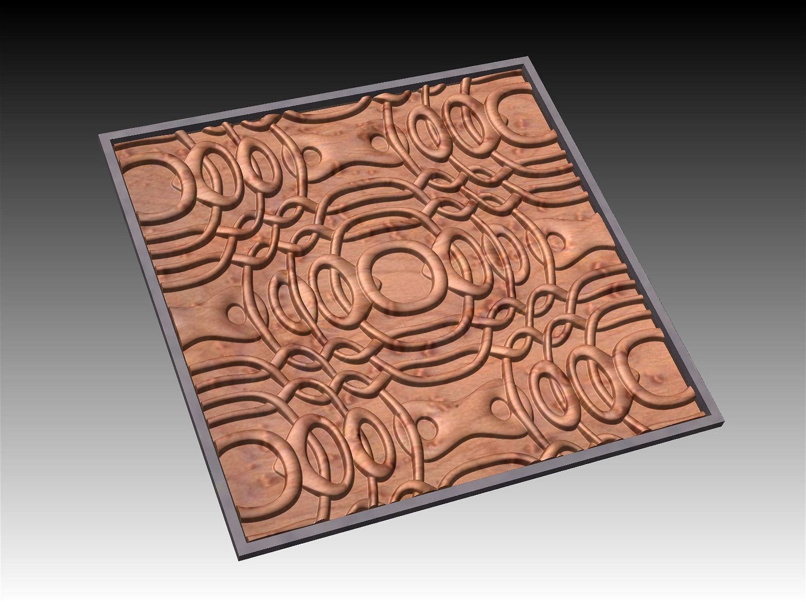 NOOR3_93 Decorative abstract 3D relief op-art sculpture model for CNC machining - Bonitum CNC Model Studio