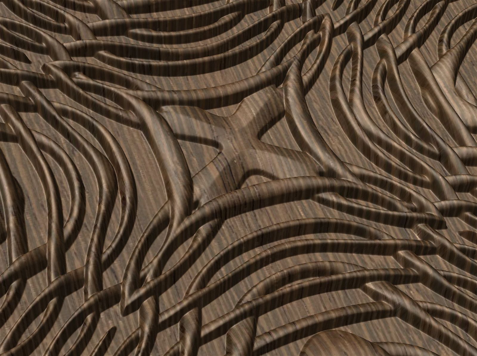 NOOR3_94 Decorative abstract 3D relief op-art sculpture model for CNC machining - Bonitum CNC Model Studio