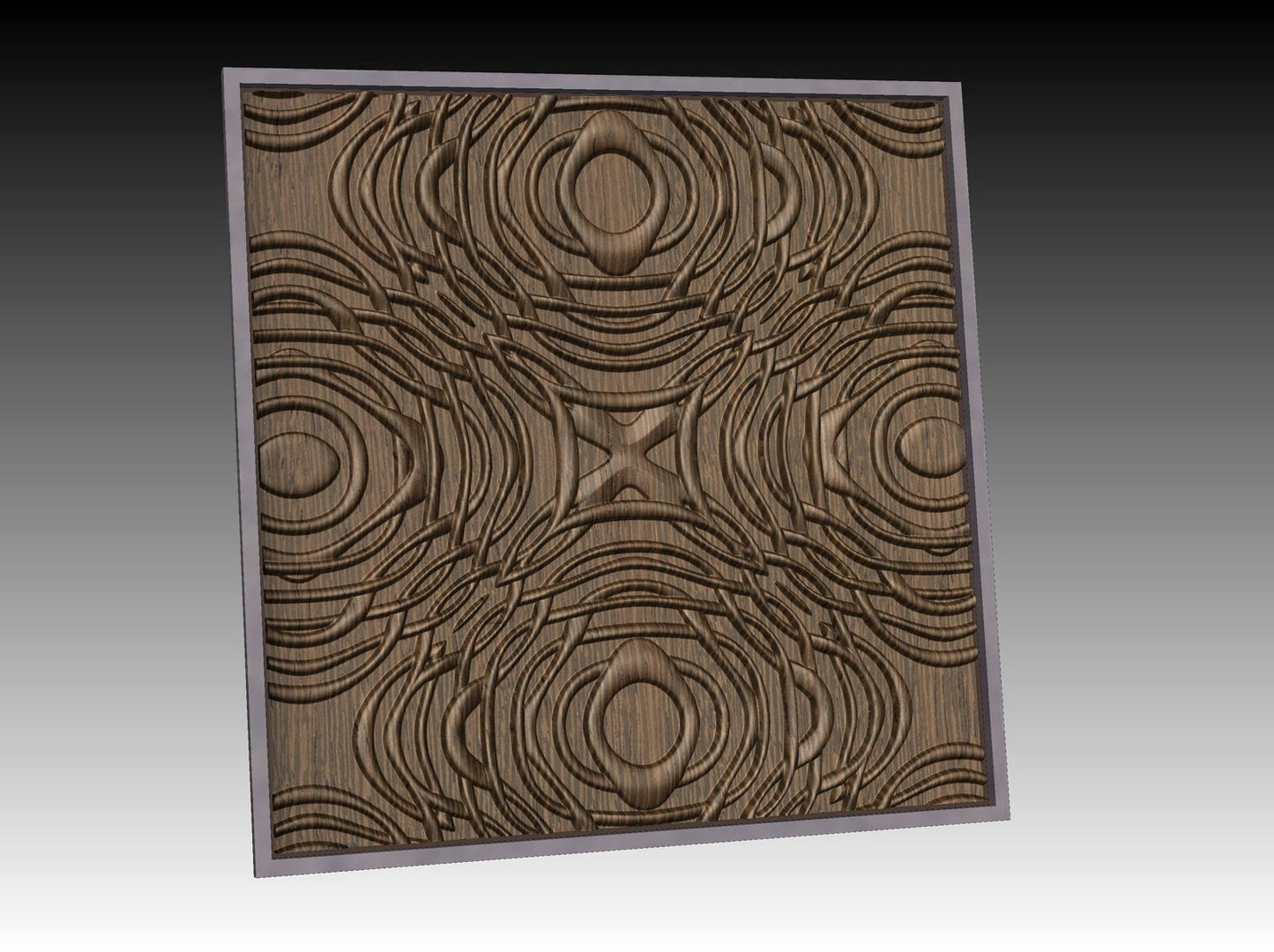 NOOR3_94 Decorative abstract 3D relief op-art sculpture model for CNC machining - Bonitum CNC Model Studio