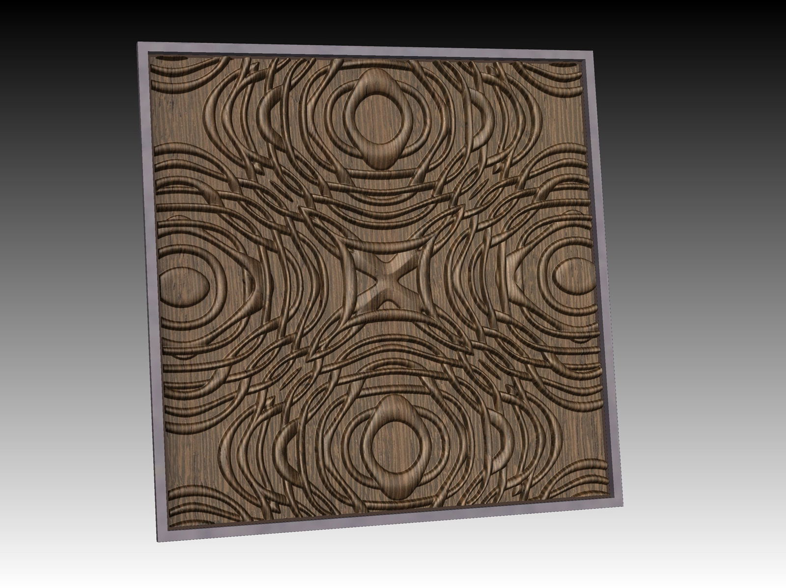 NOOR3_94 Decorative abstract 3D relief op-art sculpture model for CNC machining - Bonitum CNC Model Studio