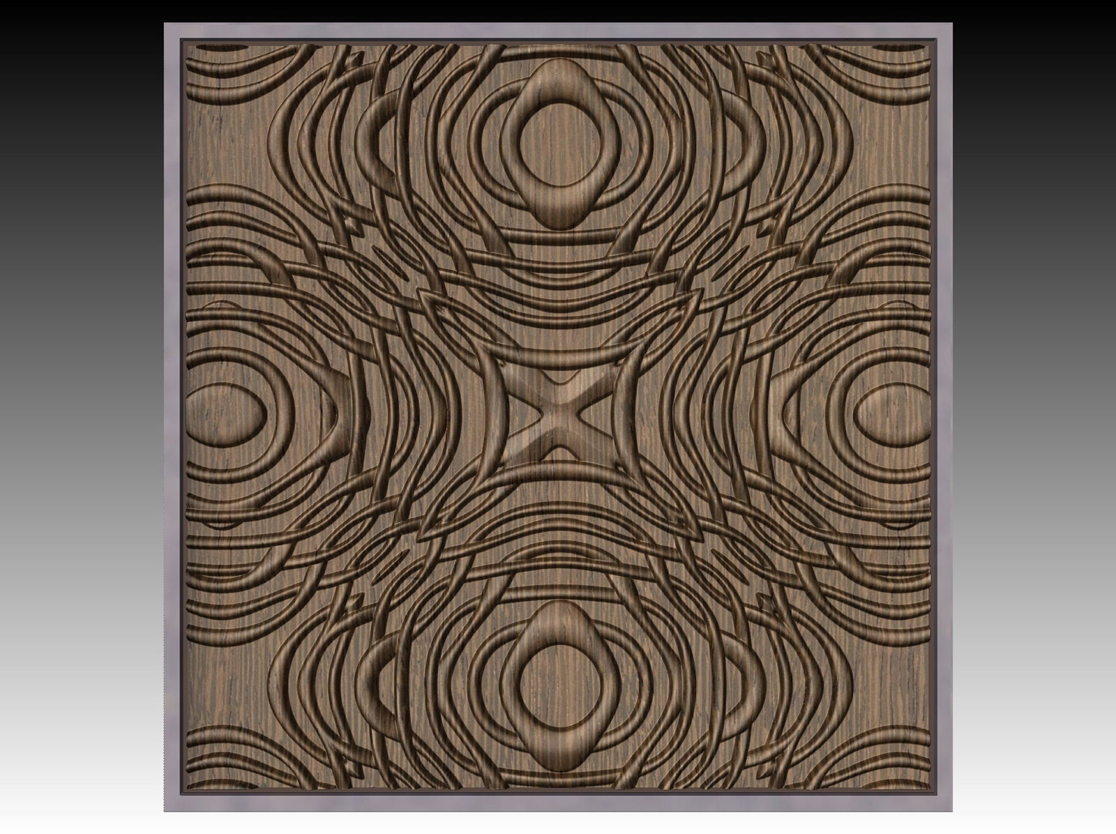 NOOR3_94 Decorative abstract 3D relief op-art sculpture model for CNC machining - Bonitum CNC Model Studio