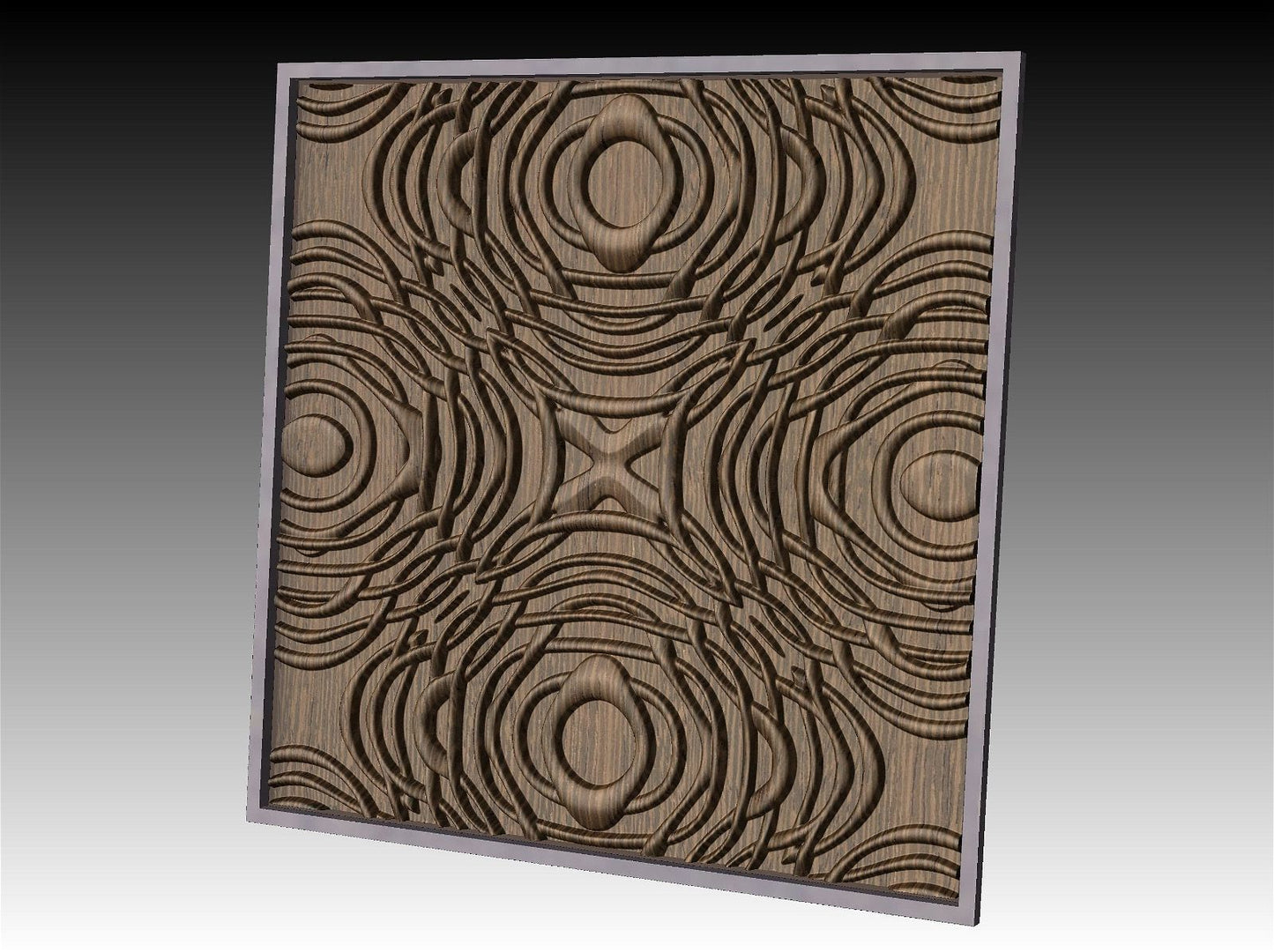 NOOR3_94 Decorative abstract 3D relief op-art sculpture model for CNC machining - Bonitum CNC Model Studio