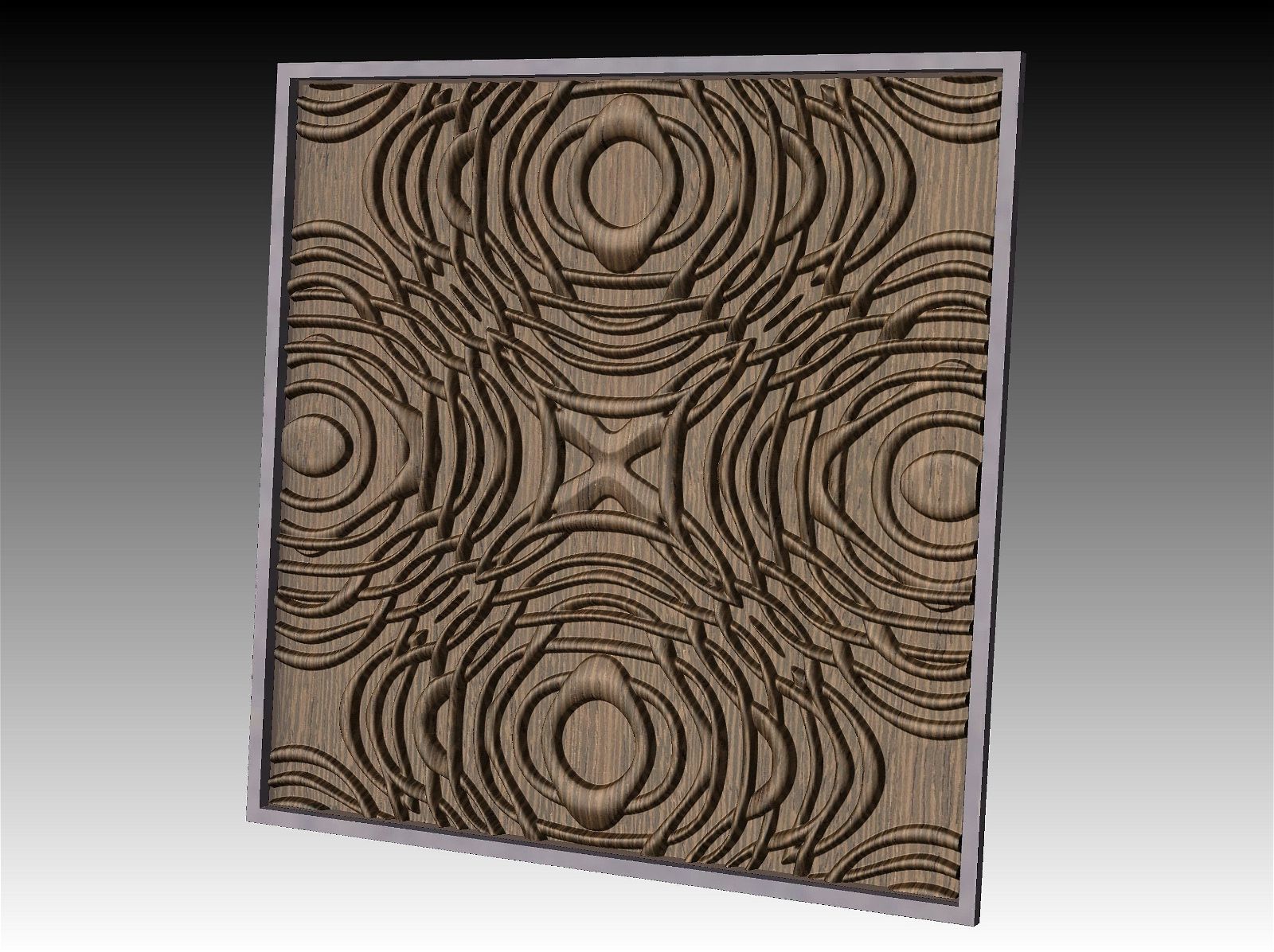NOOR3_94 Decorative abstract 3D relief op-art sculpture model for CNC machining - Bonitum CNC Model Studio