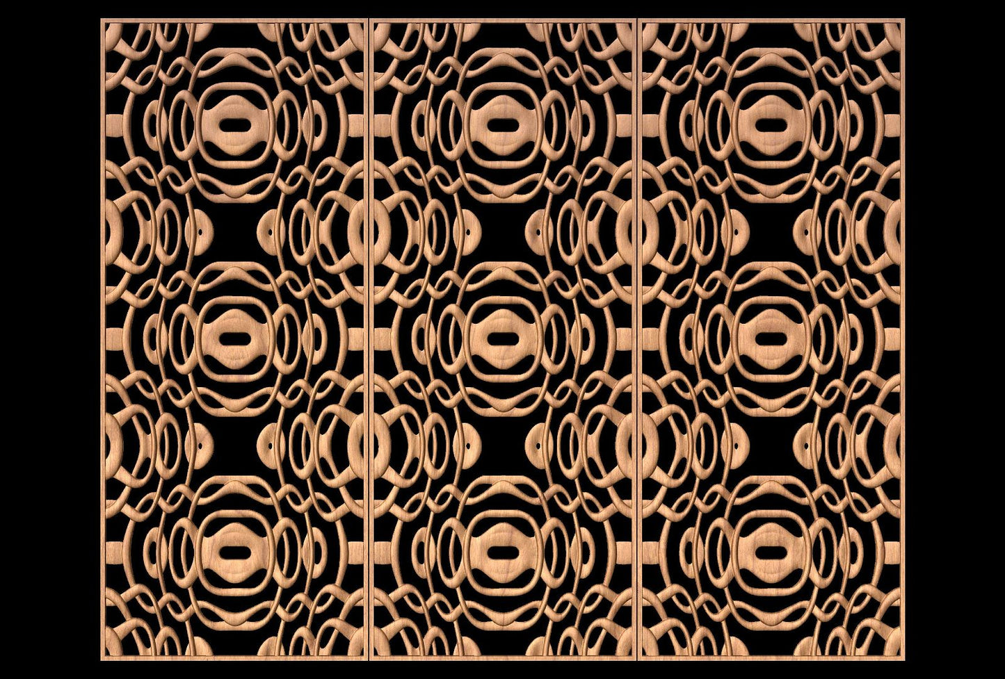 NOOR3_95 3D relief weaved ornament for CNC - Bonitum CNC Model Studio