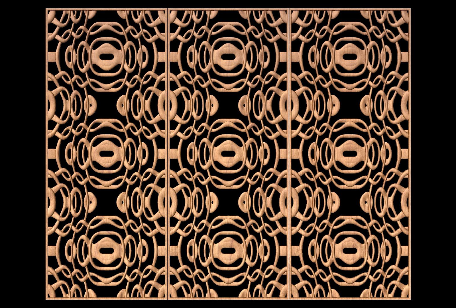 NOOR3_95 3D relief weaved ornament for CNC - Bonitum CNC Model Studio