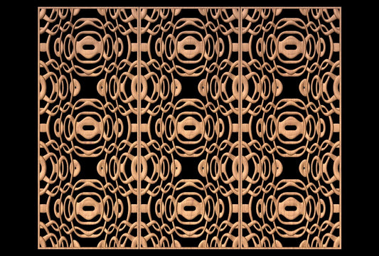 NOOR3_95 3D relief weaved ornament for CNC - Bonitum CNC Model Studio