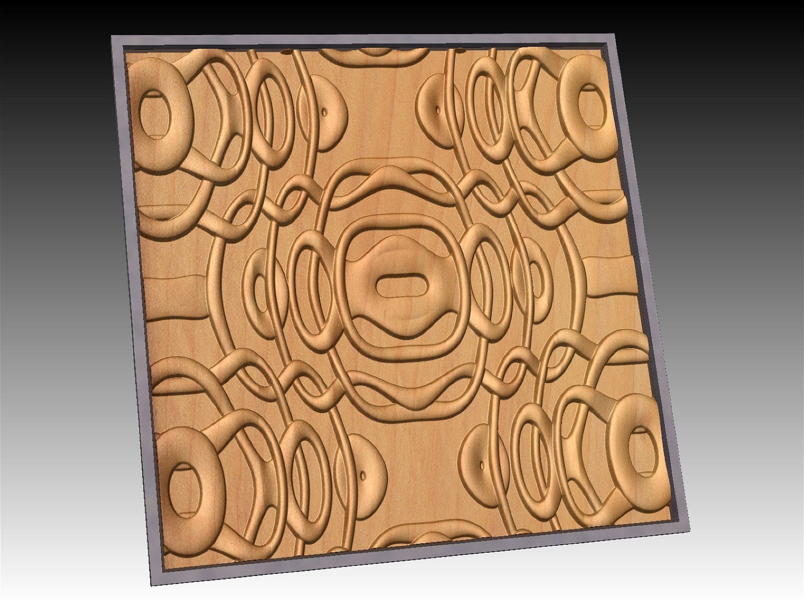 NOOR3_95 3D relief weaved ornament for CNC - Bonitum CNC Model Studio