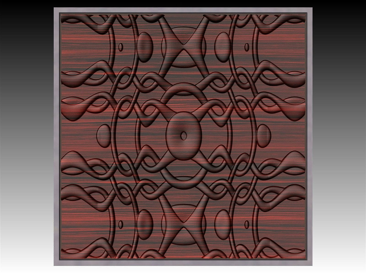 NOOR3_98 Decorative abstract 3D relief op-art sculpture model for CNC machining - Bonitum CNC Model Studio