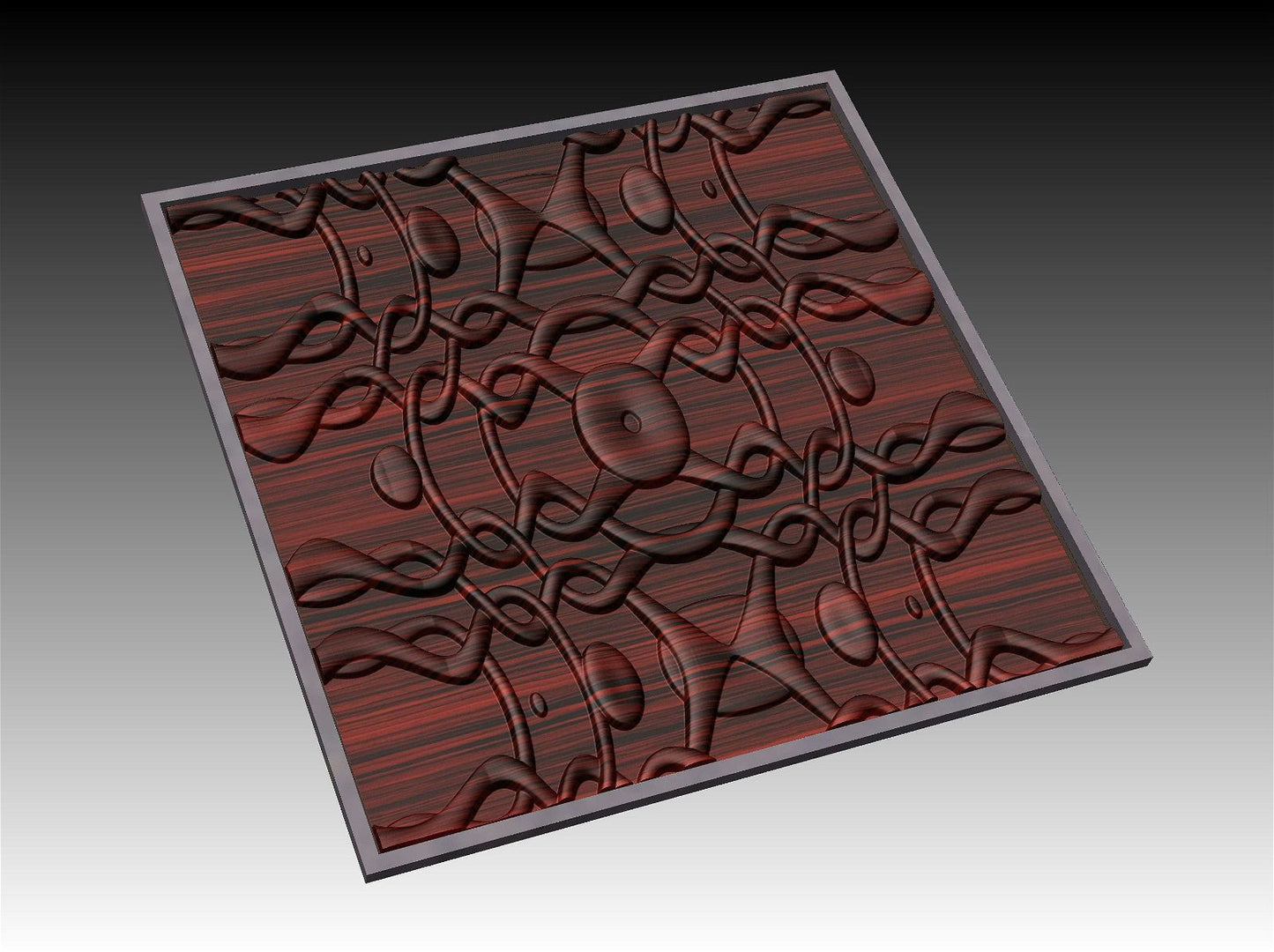 NOOR3_98 Decorative abstract 3D relief op-art sculpture model for CNC machining - Bonitum CNC Model Studio