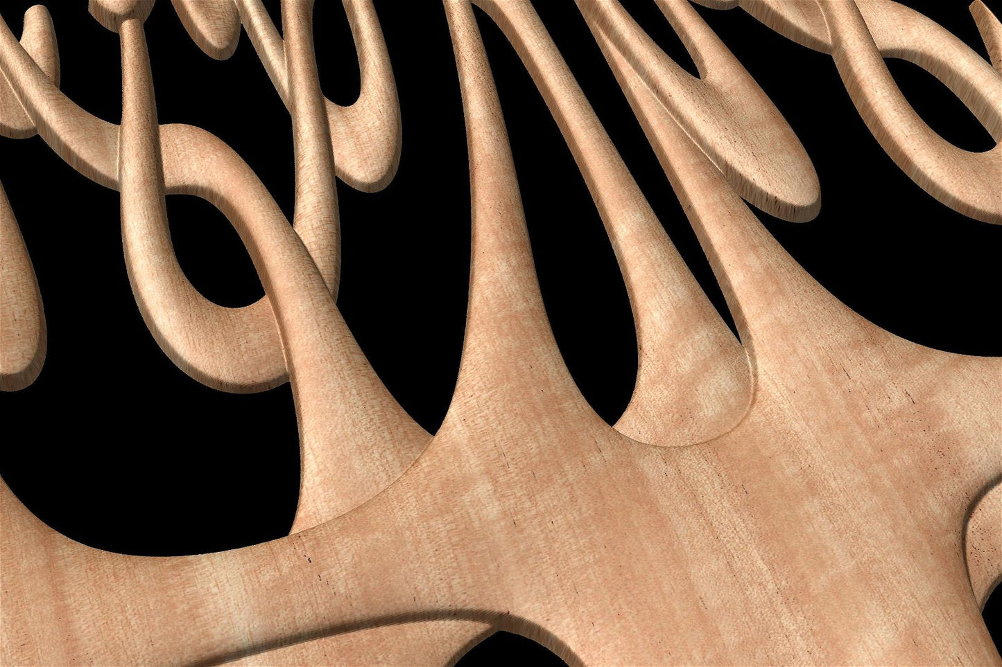 NOOR3_99 Decorative abstract 3D relief op-art sculpture model for CNC machining - Bonitum CNC Model Studio