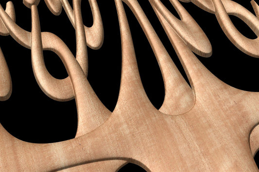 NOOR3_99 Decorative abstract 3D relief op-art sculpture model for CNC machining - Bonitum CNC Model Studio