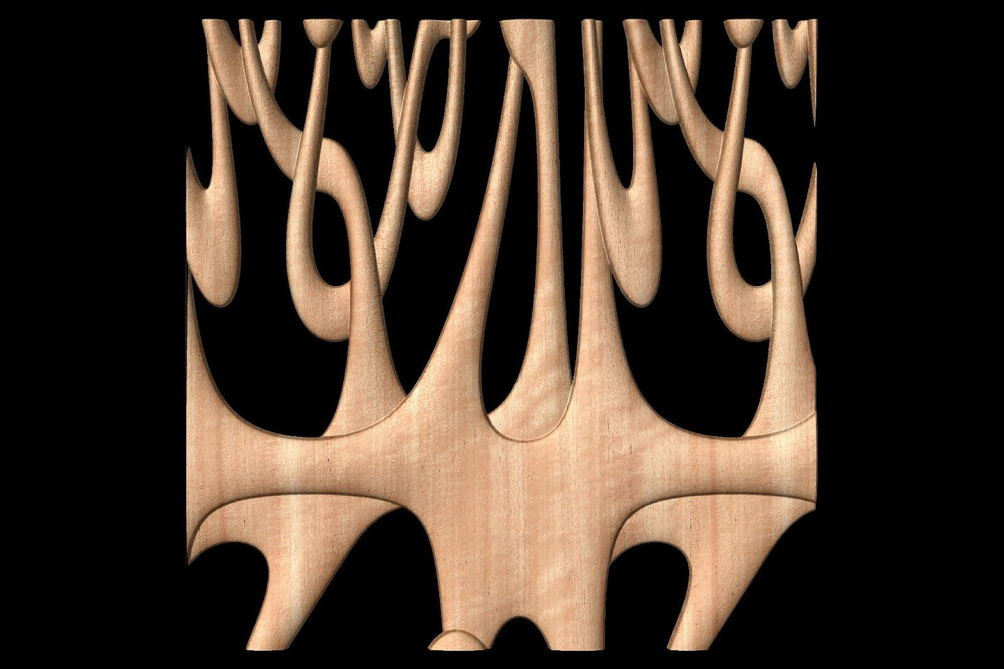 NOOR3_99 Decorative abstract 3D relief op-art sculpture model for CNC machining - Bonitum CNC Model Studio
