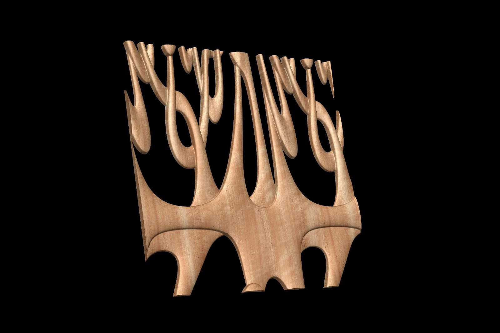 NOOR3_99 Decorative abstract 3D relief op-art sculpture model for CNC machining - Bonitum CNC Model Studio